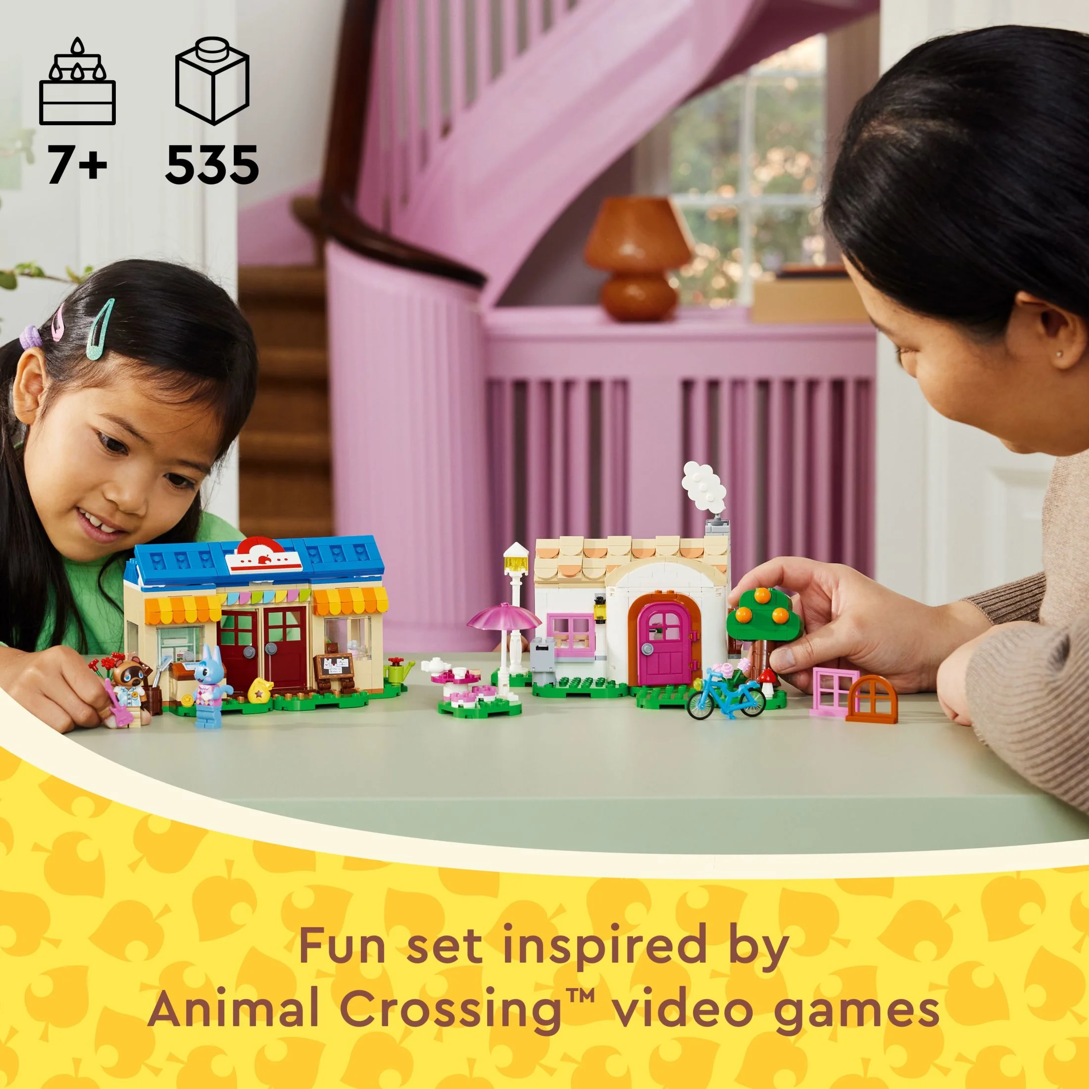 LEGO Animal Crossing Nook’s Cranny & Rosies House, Buildable Video Game Toy for Kids, Includes 2 Animal Crossing Toy Figures, Birthday Gift Idea for Girls and Boys Aged 7 and Up, 77050