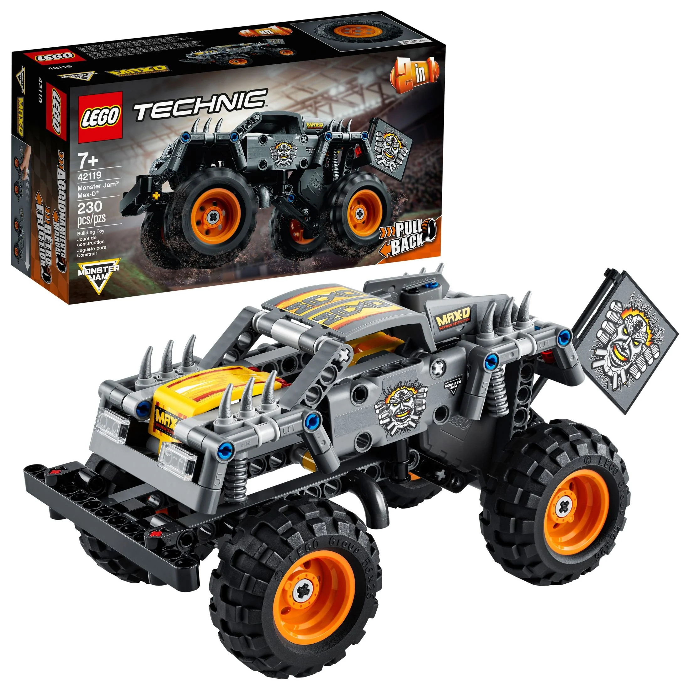 LEGO Technic Monster Jam Max-D 42119 Model Kit for Kids Who Love Monster Trucks (230 Pieces)