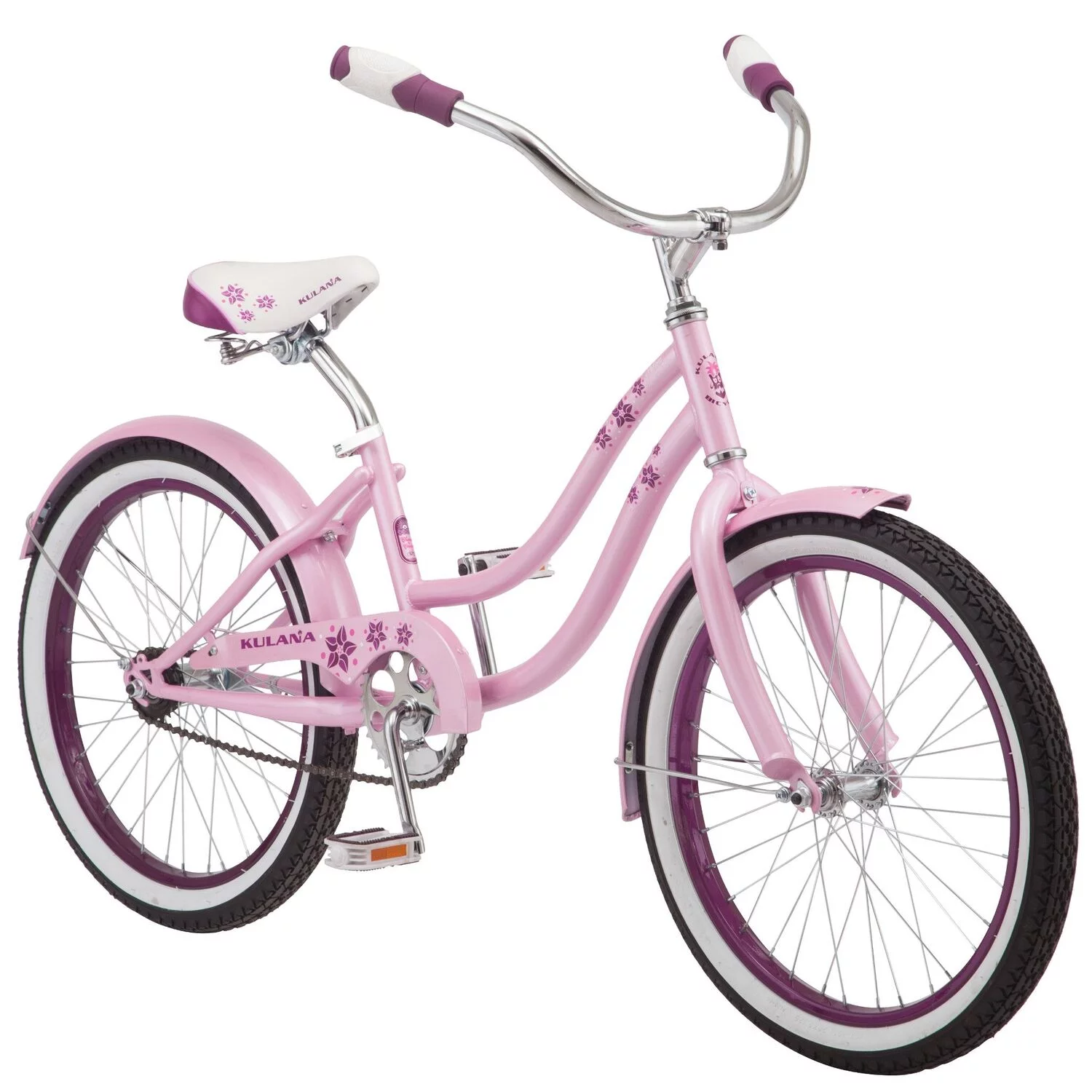 Kulana Makana Cruiser Bike, 20-Inch Wheels, Single Speed, Pink