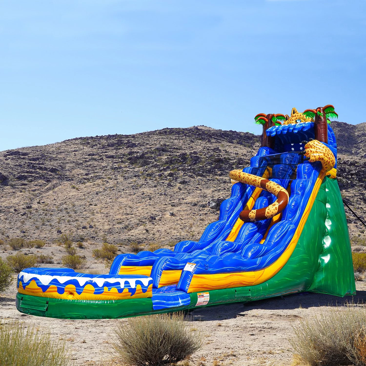 JumpOrange Commercial Grade Water Slide Inflatable with Splash Pool for Kids and Adults (Includes Blower), Jaguar Theme