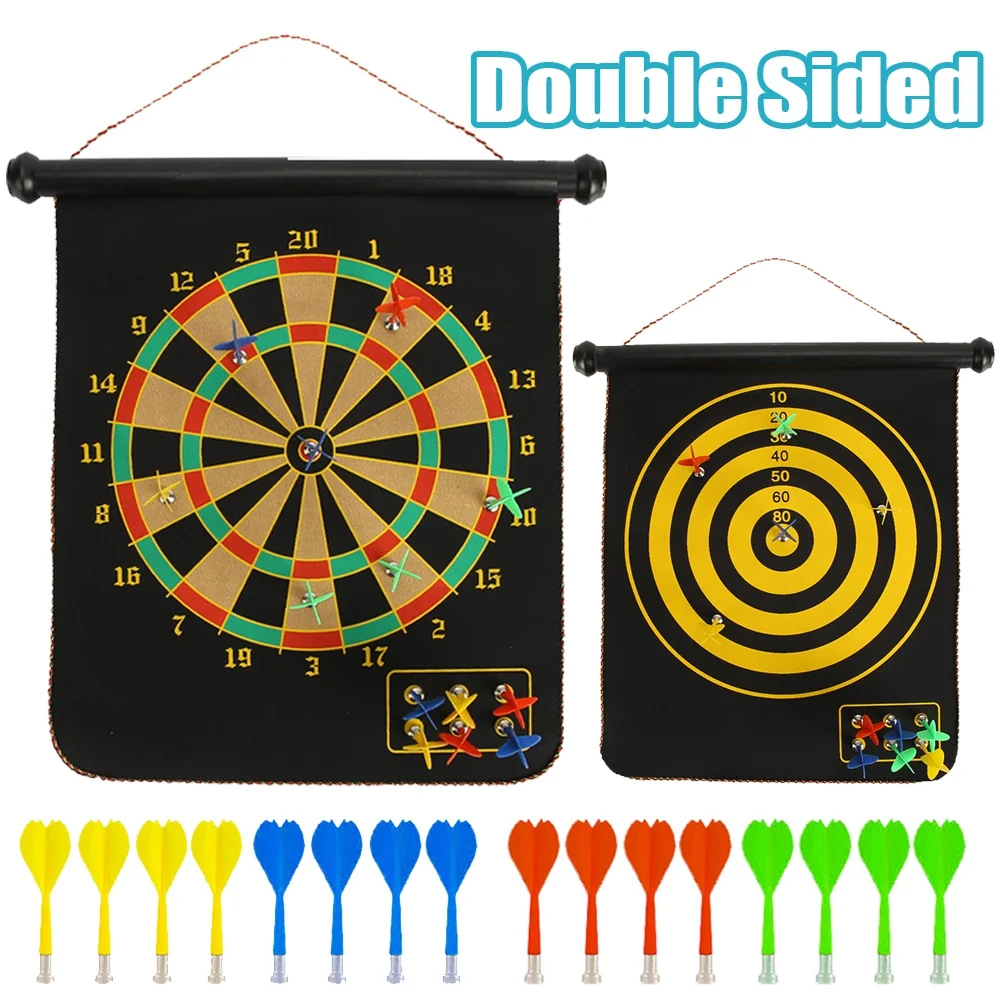 Dart Board Game Toys for 6-13 Year Old Boys Birthday Gift, Cool Outdoor Sports Games for Boys 6-13 Teenage Girls Adult Party, Double-Sided, 16 Magnetic Darts