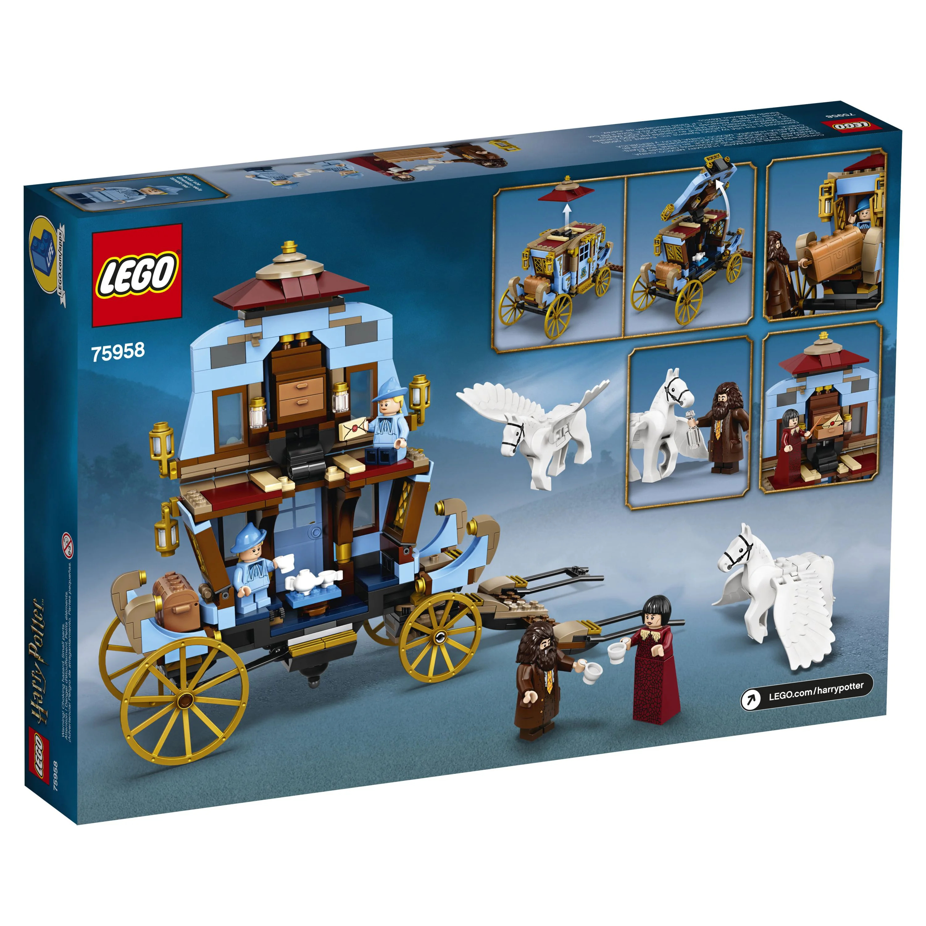 LEGO Harry Potter and the Goblet of Fire Beauxbatons’ Carriage: Arrival at Hogwarts 75958 Wizard Hagrid Horses Building Toy (430 Pieces)