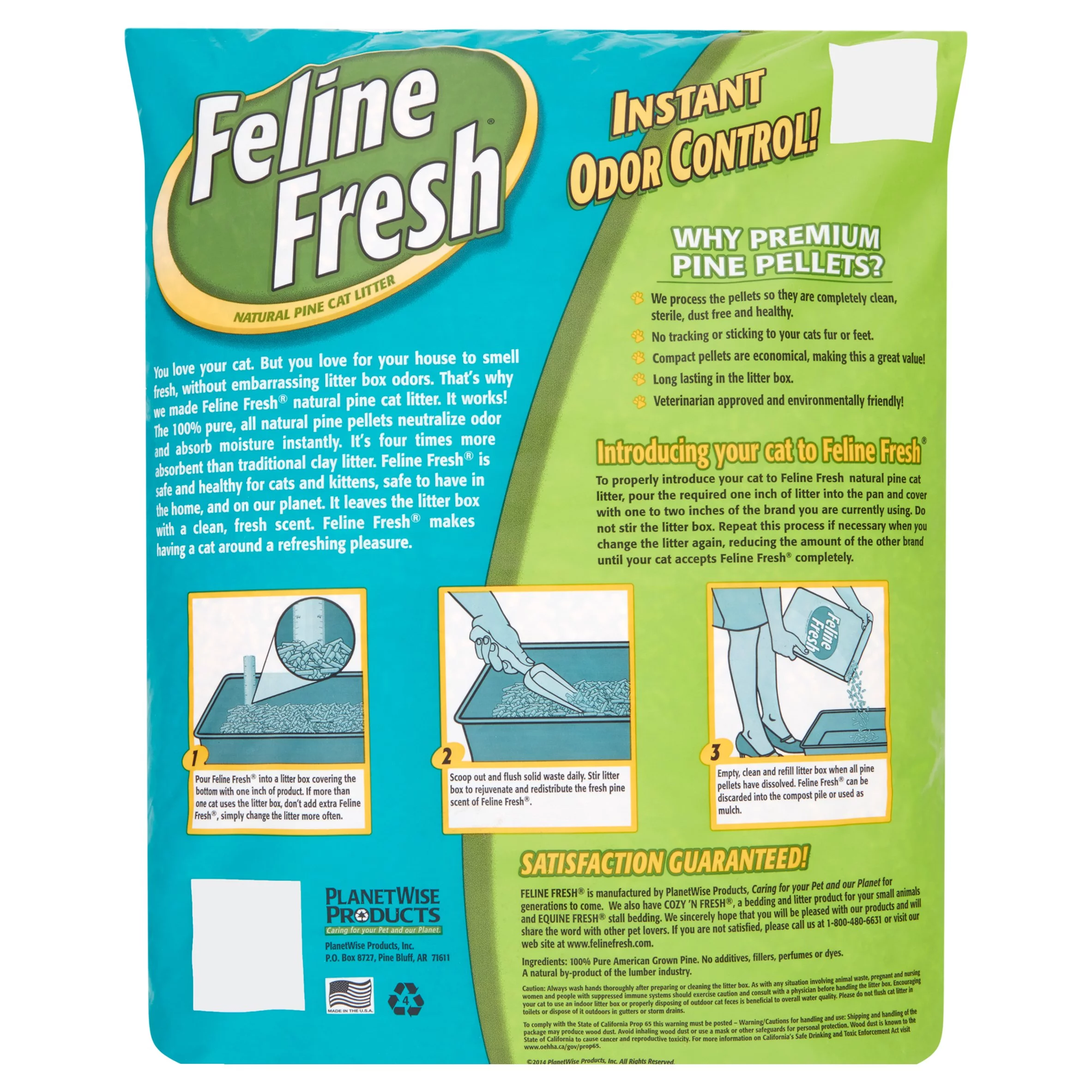 Feline Fresh Natural Pine Cat Litter, 20 lb.