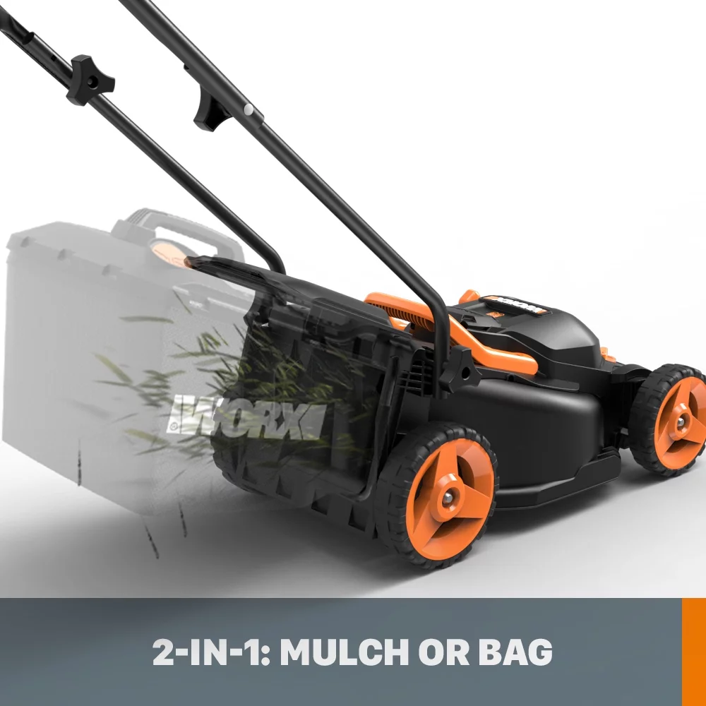 Worx WG779 40V Power Share 4.0Ah 14″ Cordless Lawn Mower (Battery and Charger Included)