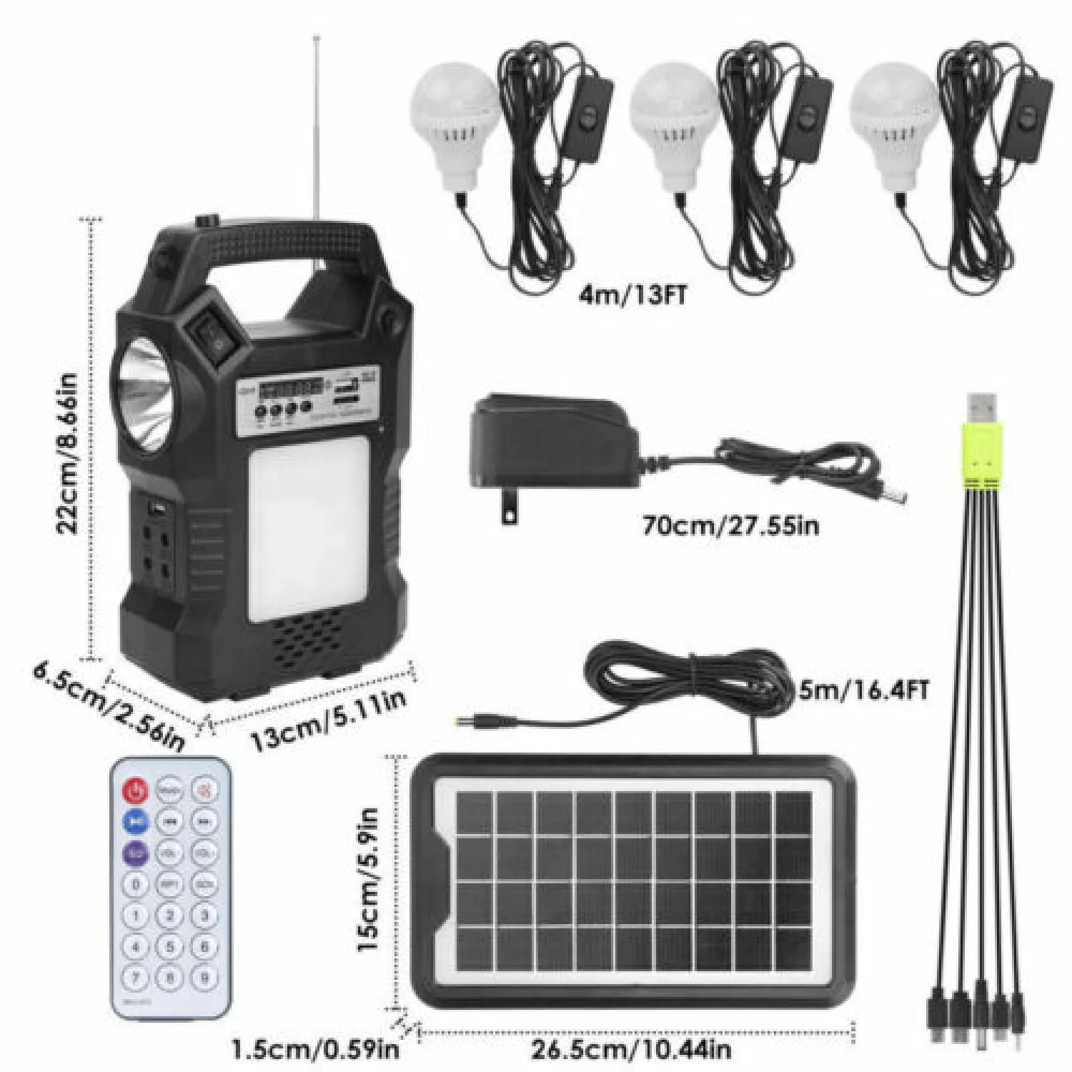 Power Station Solar Generator Panel Power Bank Outlet Camping Emergency Portable