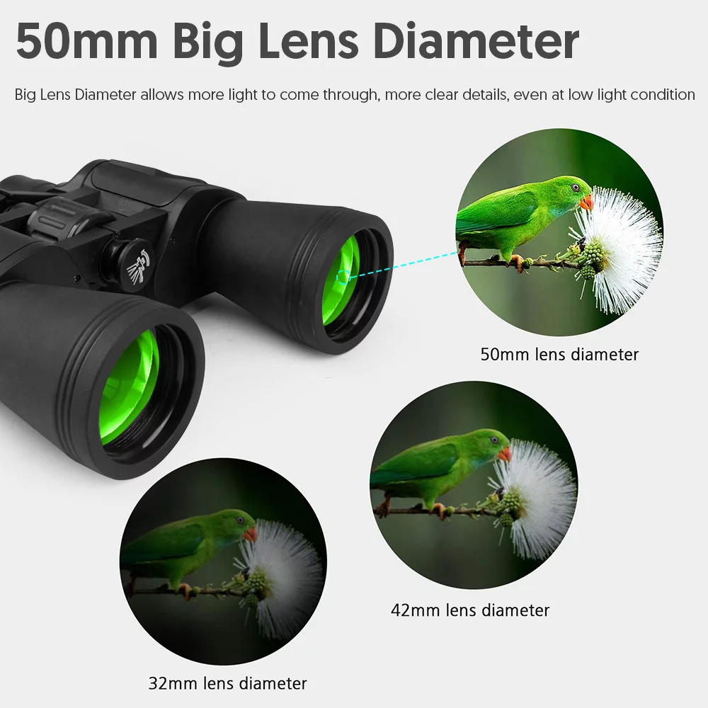 SUGARDAY 20×50 Binoculars for Kids Adults with Clear Low Light Vision Waterproof for Bird Watching Hunting Sightseeing