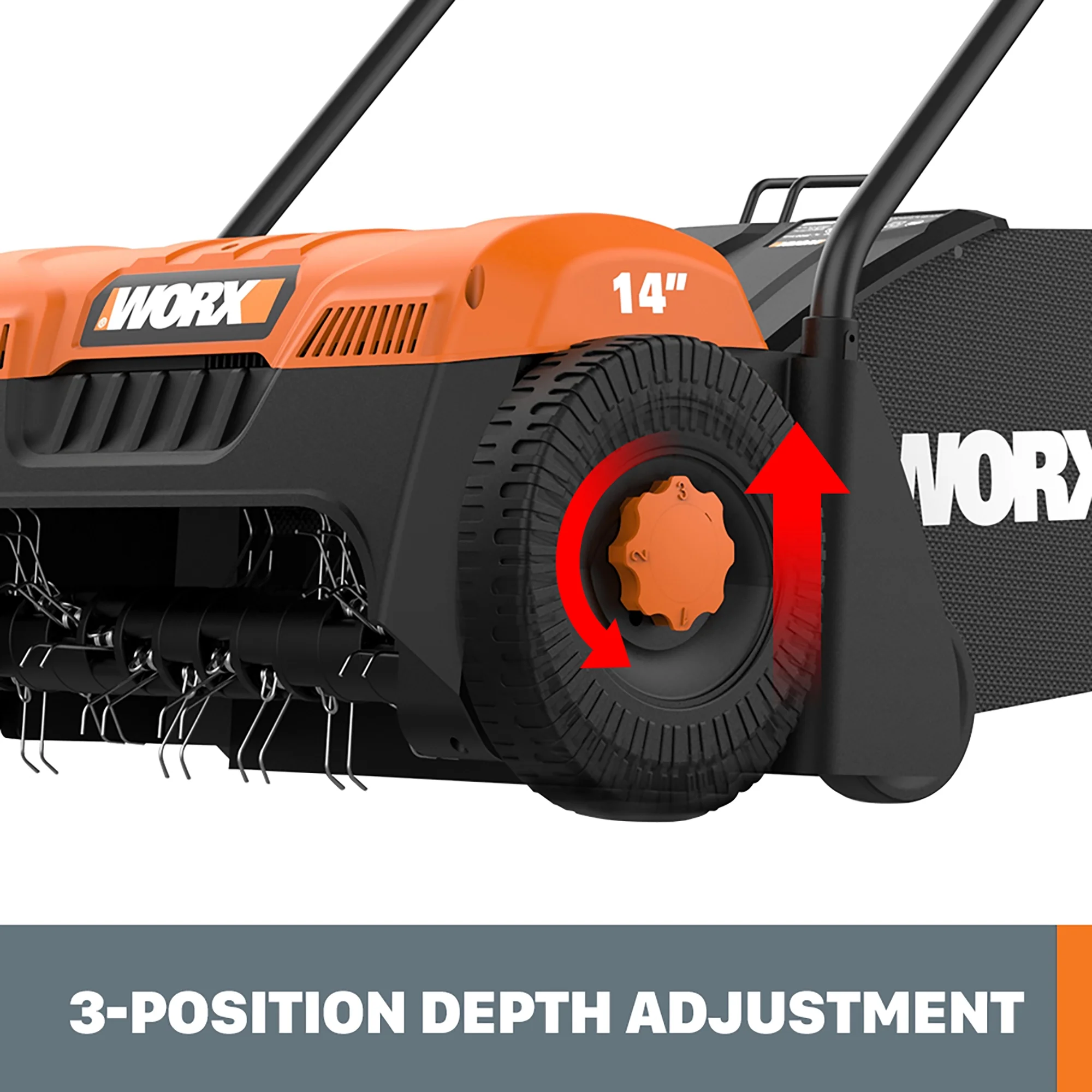 Worx WG850 12 AMP 14″ Walk Behind Electric Dethatcher