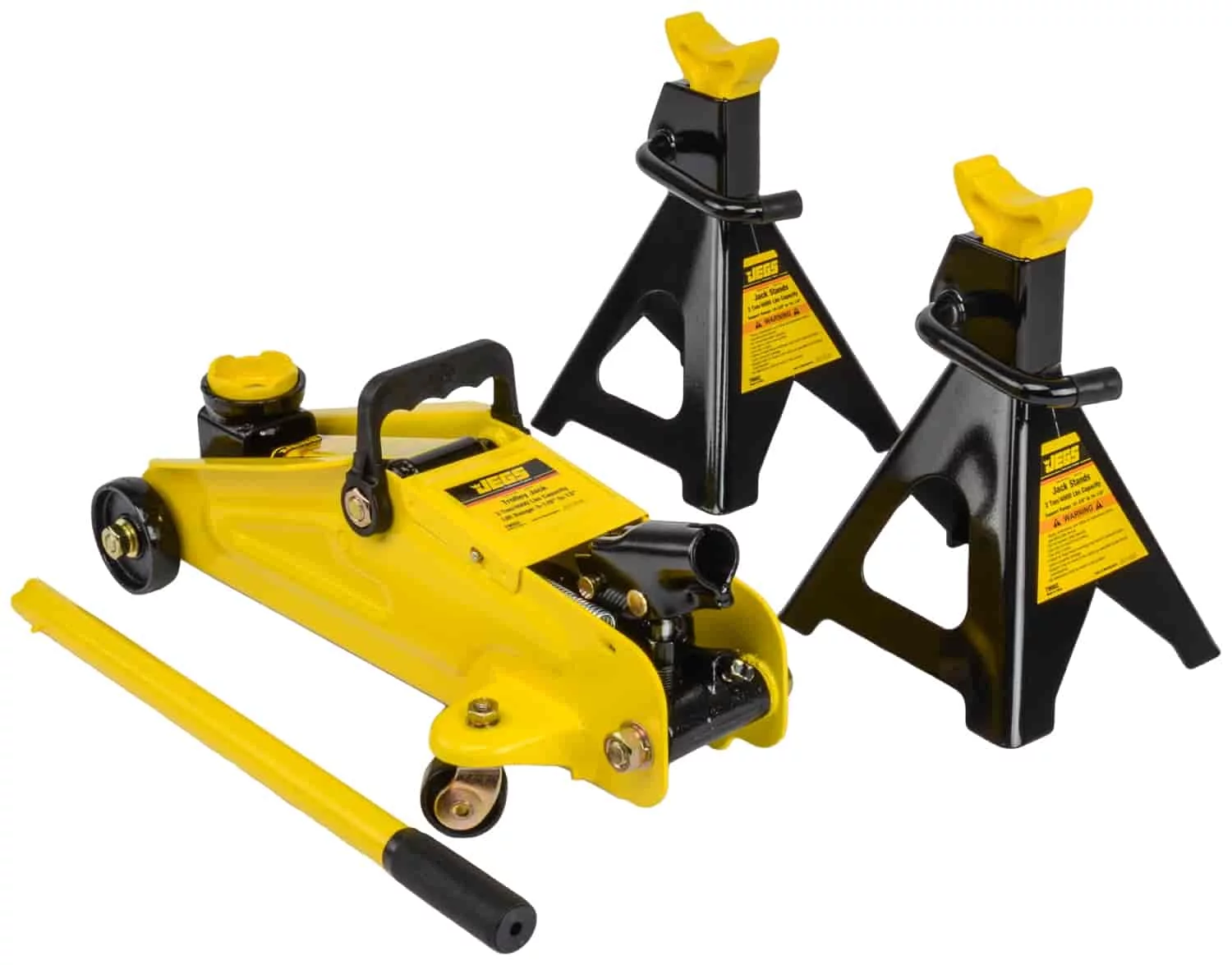 JEGS 79002 Hydraulic Utility Floor Jack & Stands Heavy Gauge Steel Frames