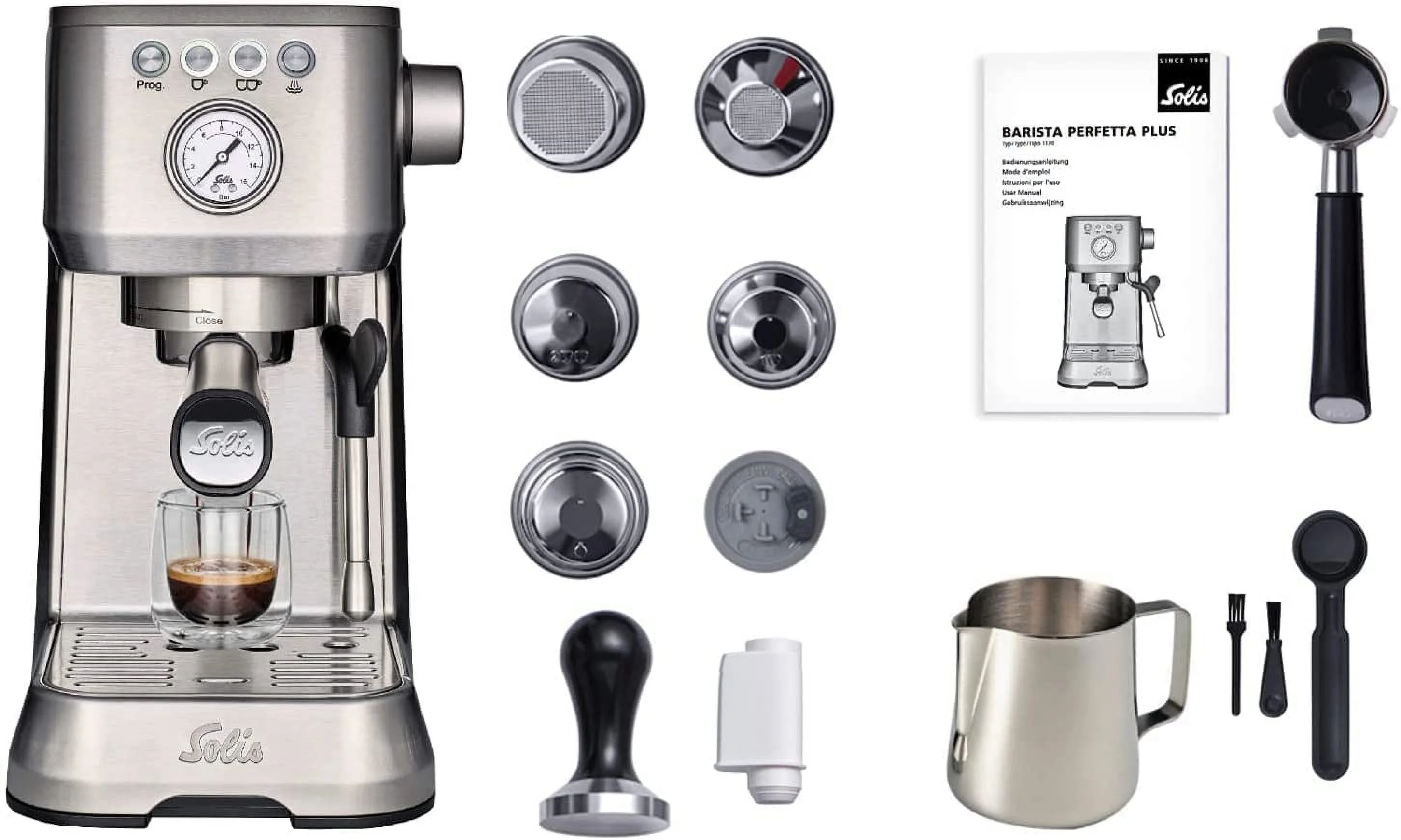 Solis Barista Perfetta Plus Espresso Machine – Stainless Steel