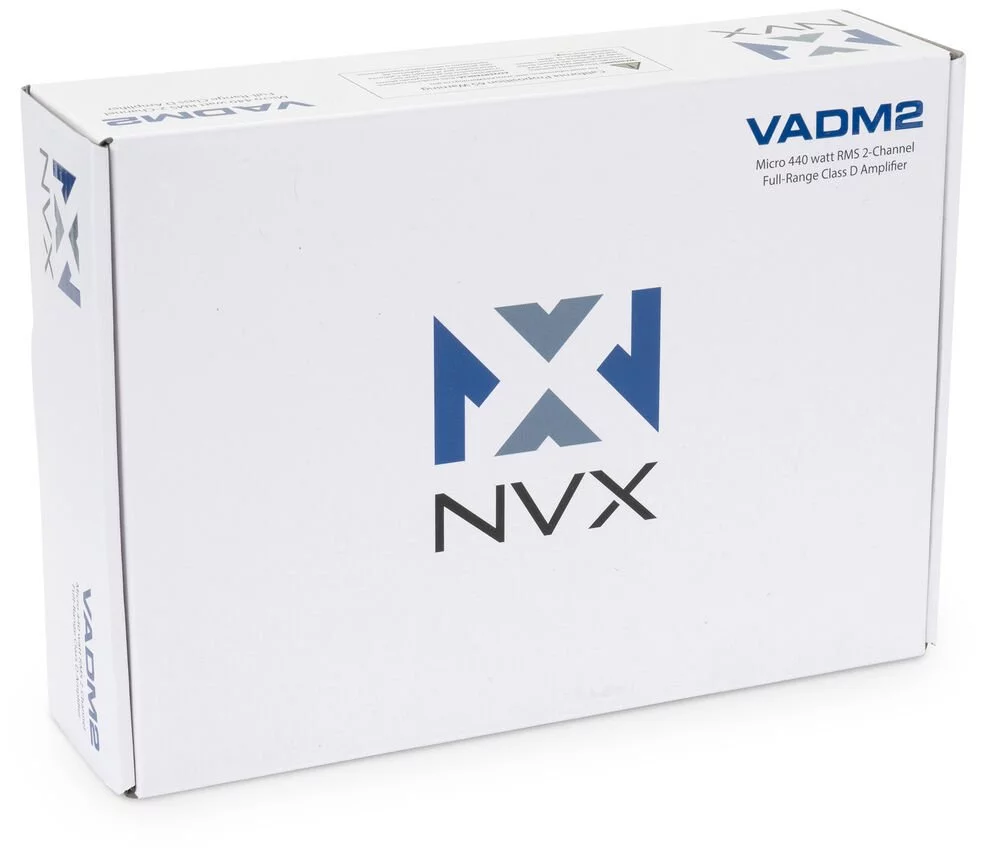 NVX VADM2 440W RMS Full Range Class D 2-Channel Car/Marine/Powersports Amplifier