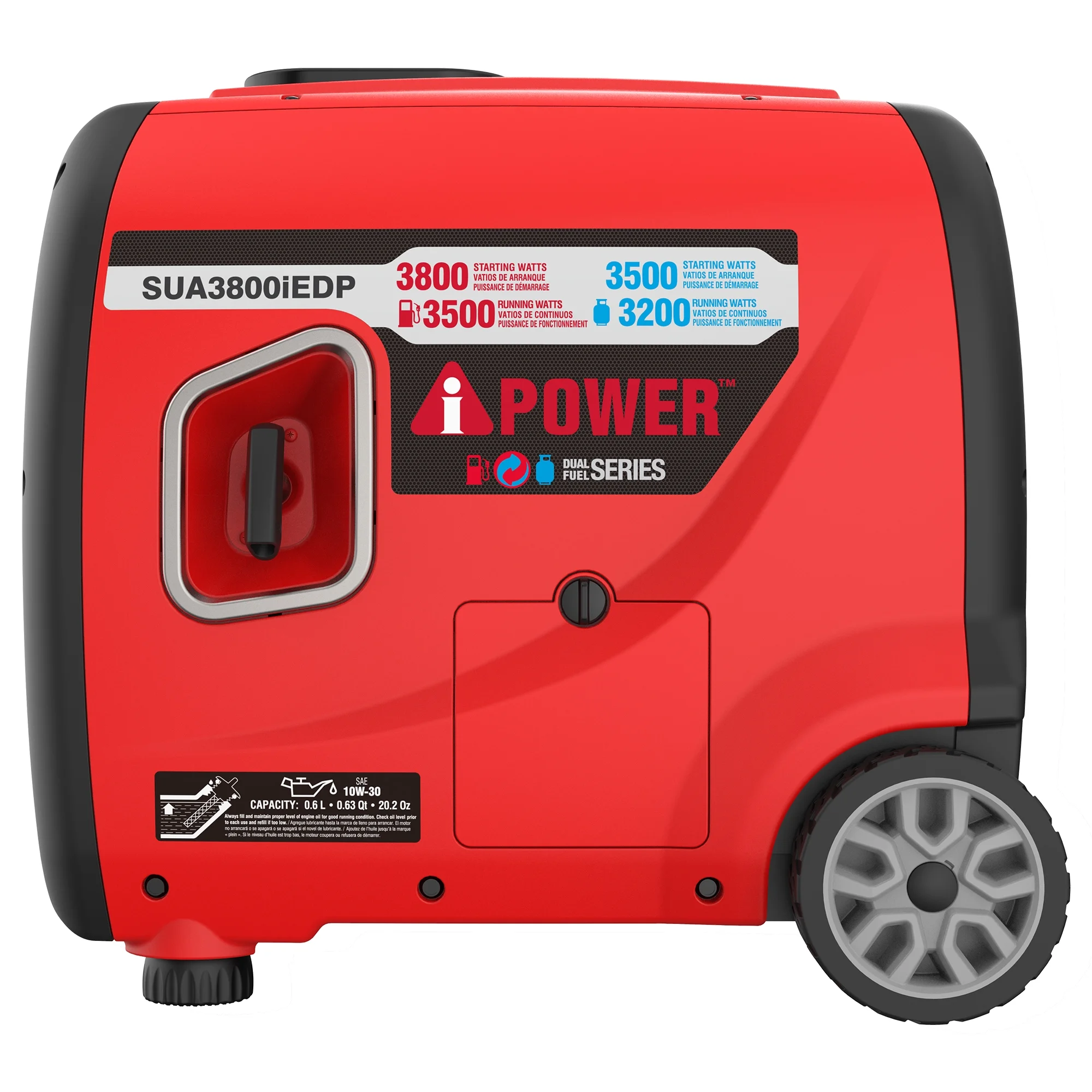 A-iPower 3,800-Watt Remote Start Dual Fuel Portable Inverter Generator with CO Sensor