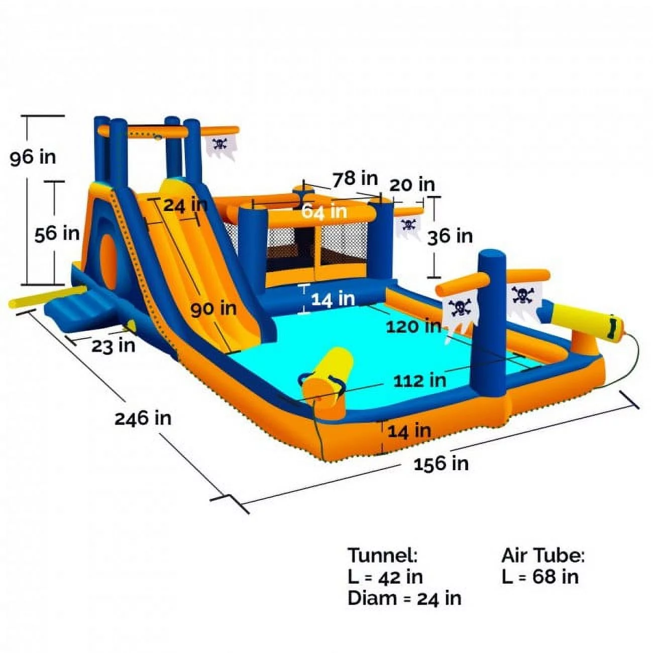 Blast Zone Pirate Bay Water Slide