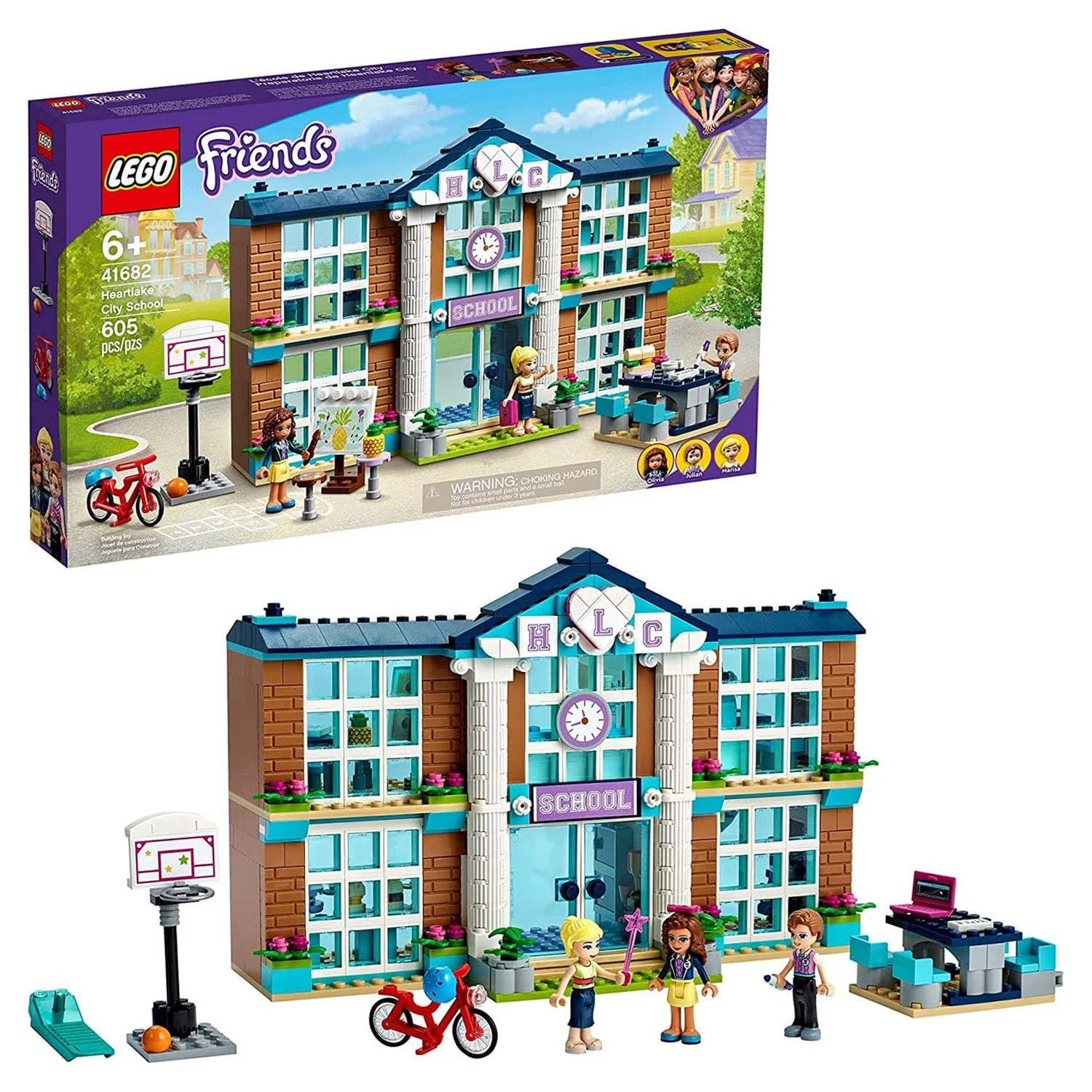 LEGO Friends Heartlake City School 41682 Building Toy for Creative Play (605 Pieces)