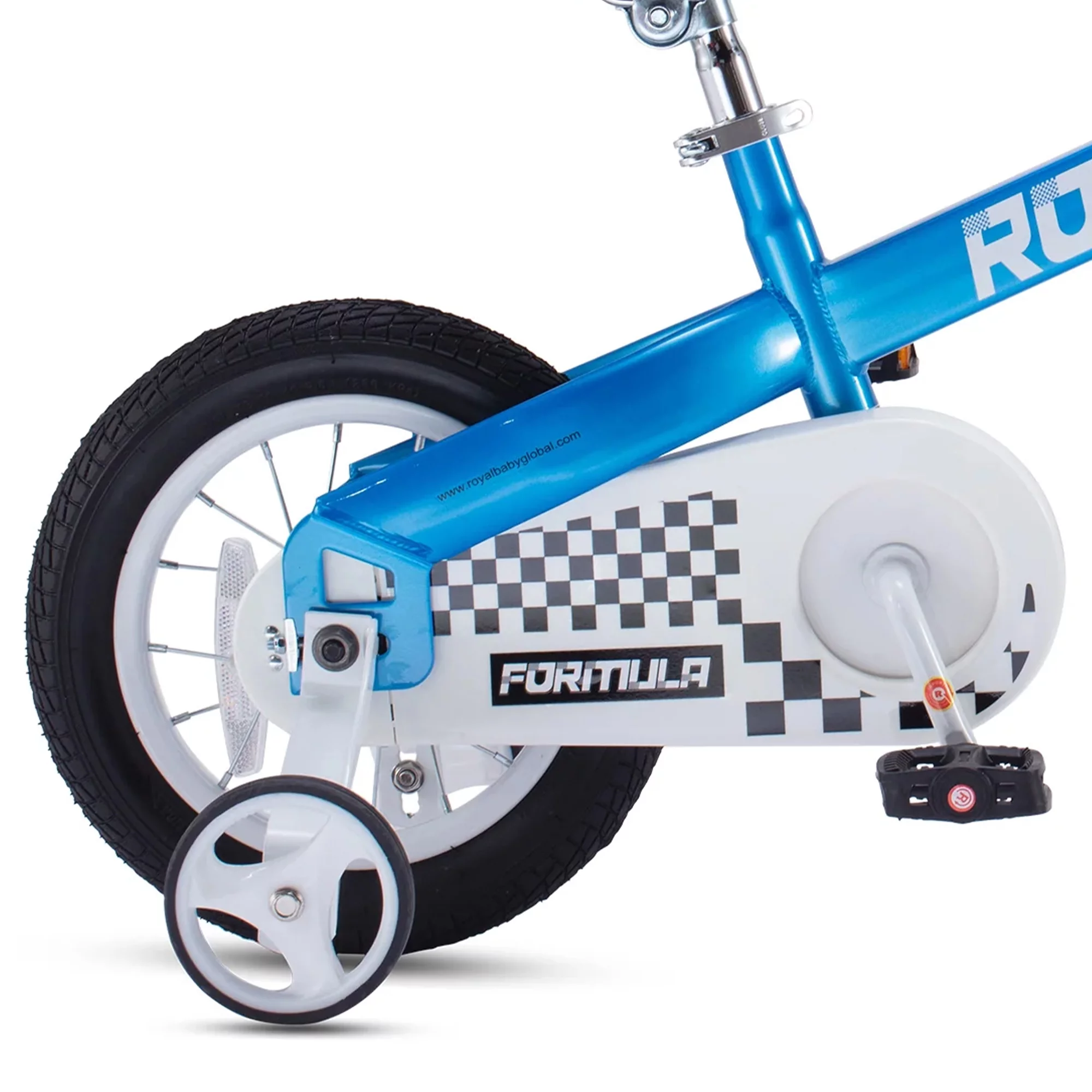 RoyalBaby Formula 16” Kids Bike with Kickstand and Training Wheels, Blue