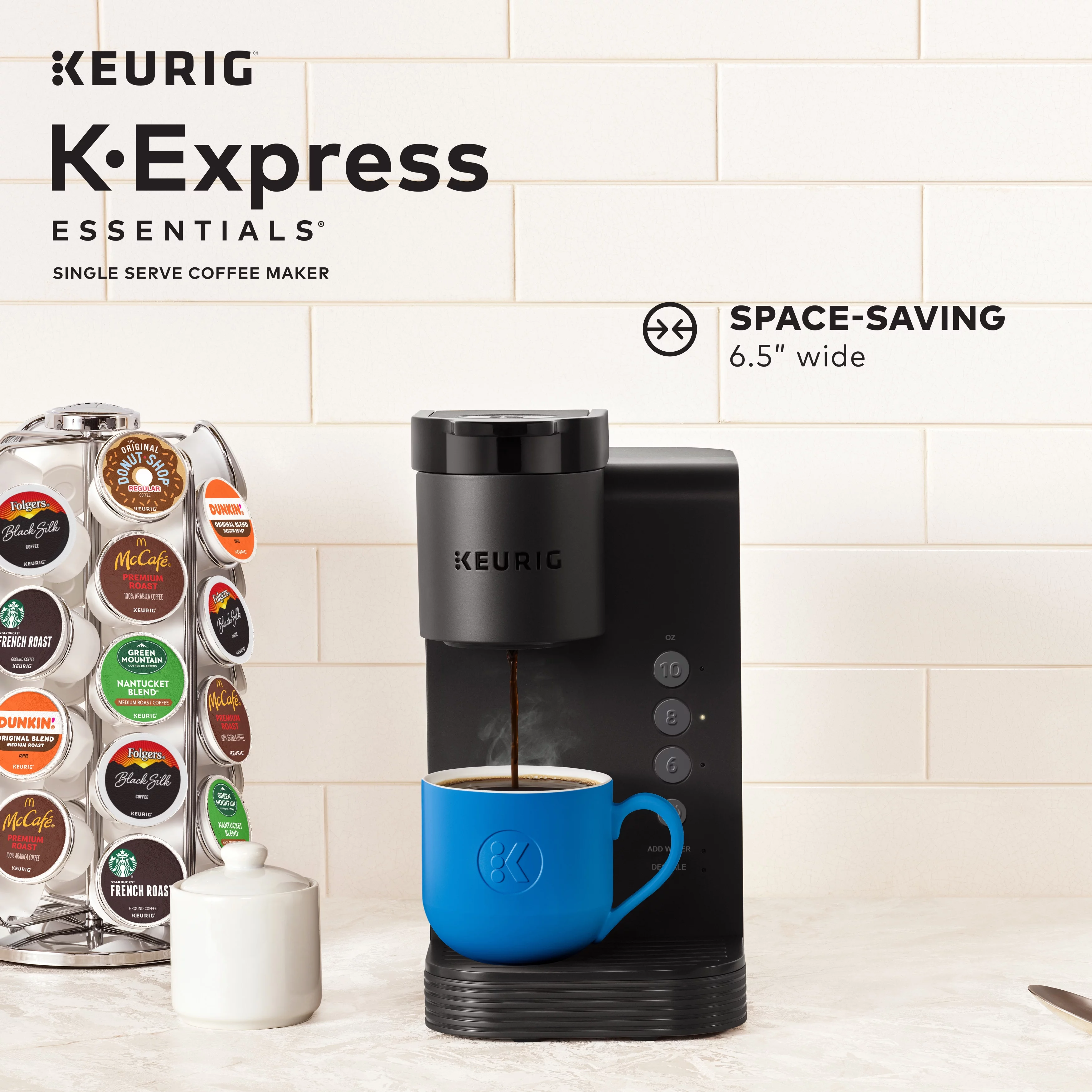 Keurig K-Express Essentials Black, Single Serve K-Cup Pod Coffee Maker