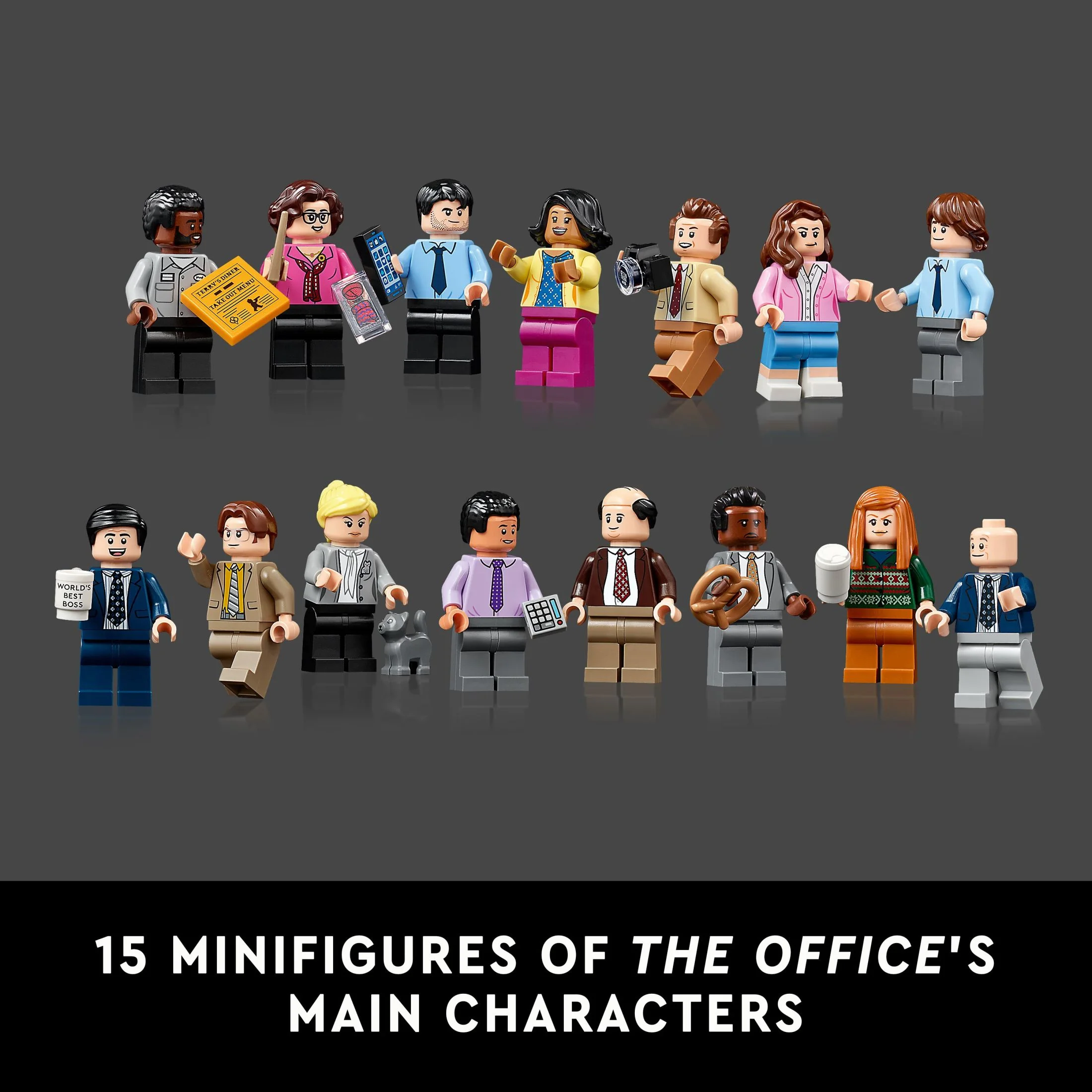 LEGO Ideas The Office 21336 US TV Show Series Dunder Mifflin Scranton Model Building Set, 15 Characters Minifigures, Iconic Gift for Adults and Teens