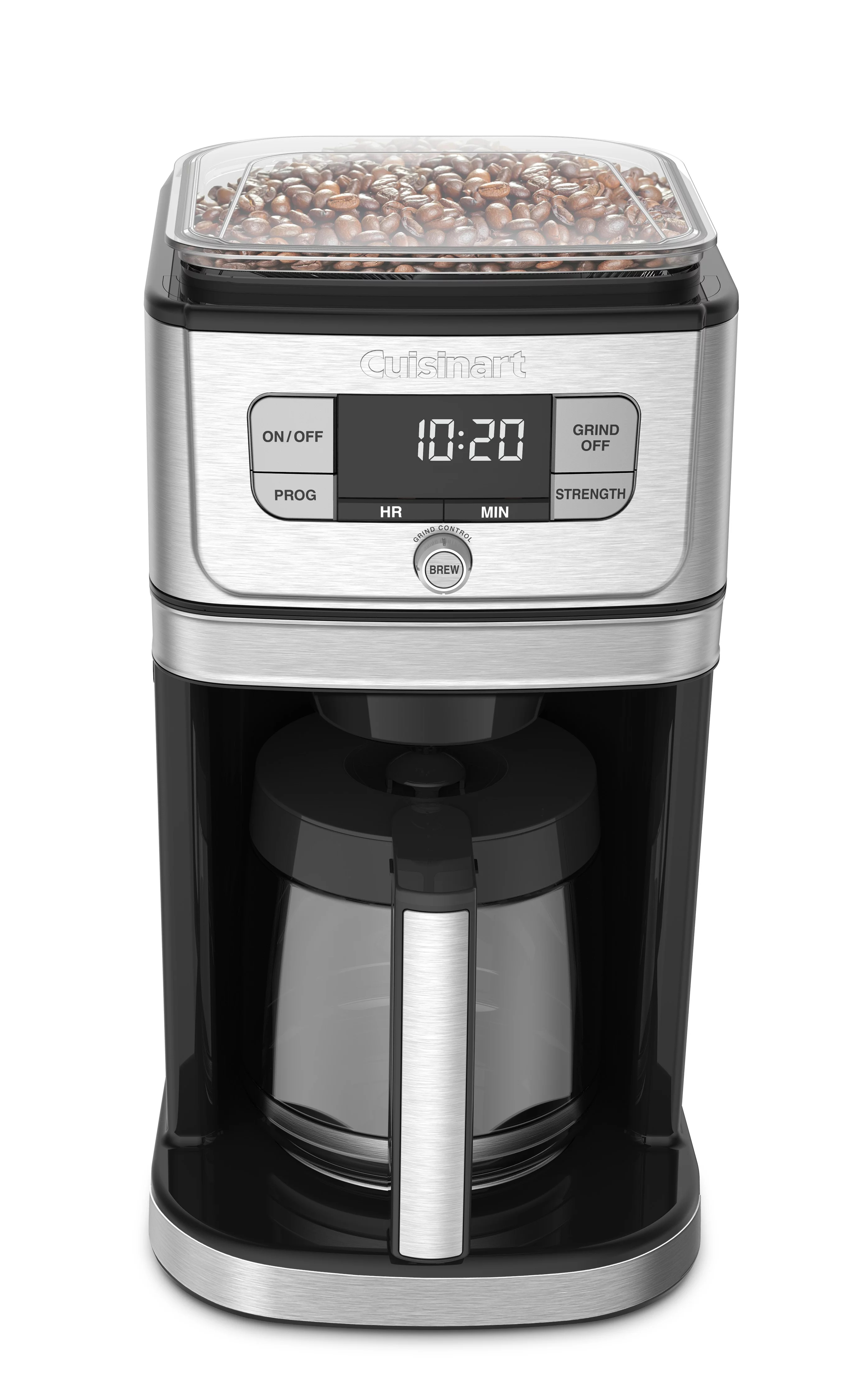 Cuisinart Grind & Brew 12 Cup Coffeemaker, Silver and Black