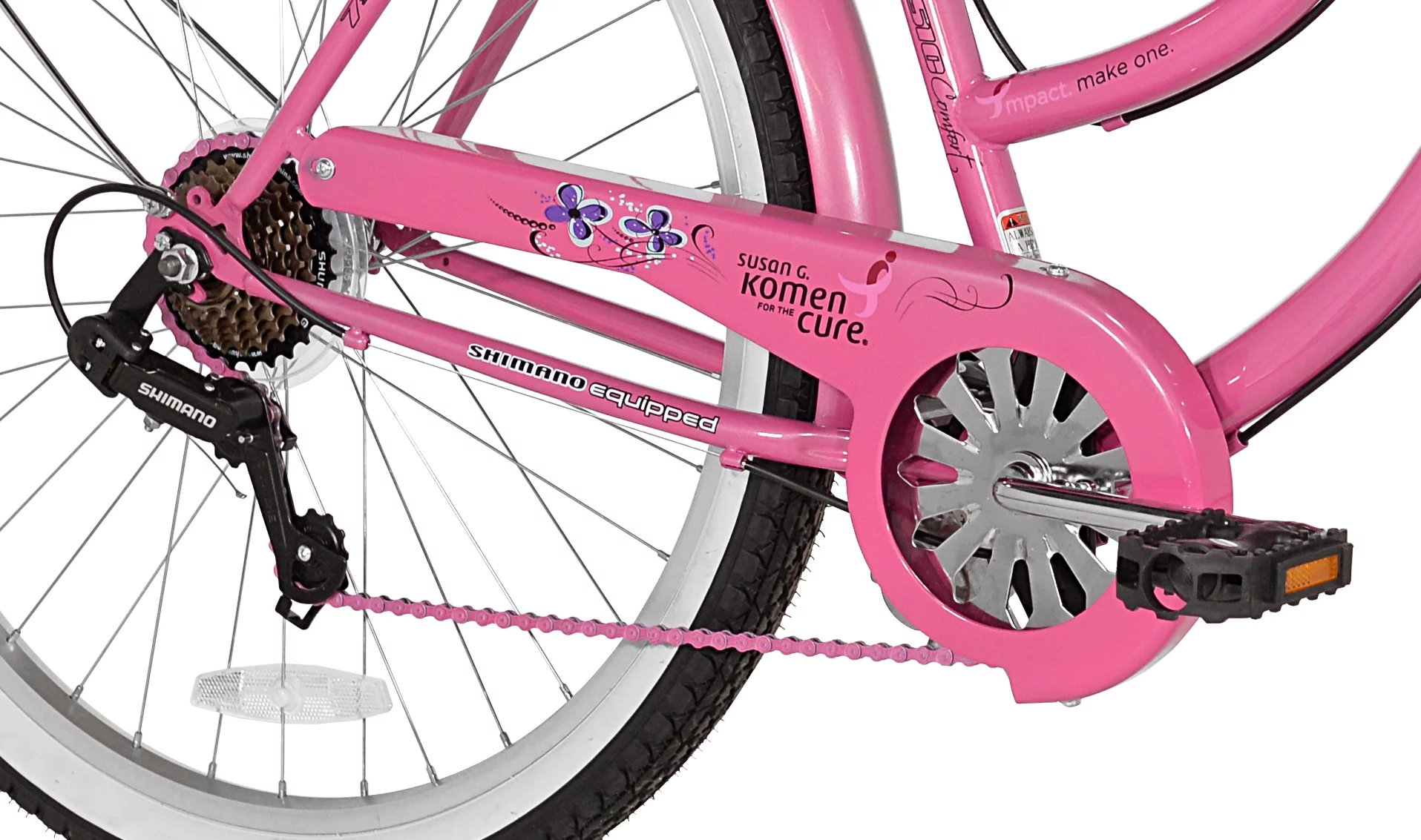 Susan G Komen 26″ Multi-Speed Cruiser Women’s Bike, Pink