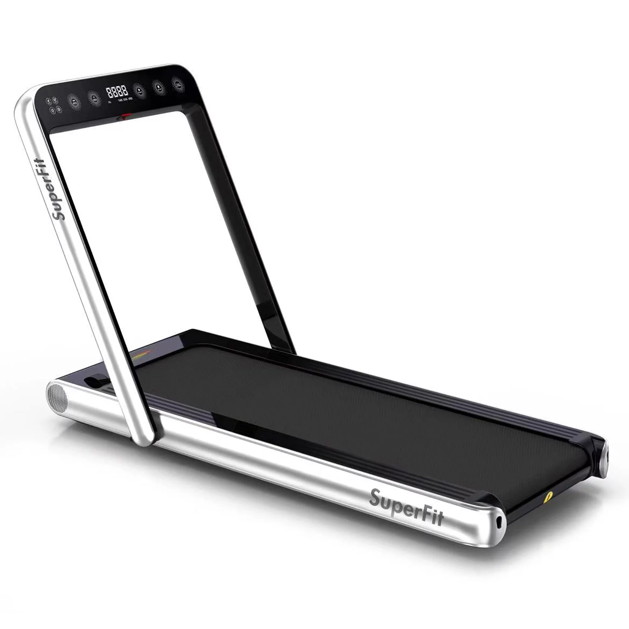 SuperFit 4.75HP 2 In 1 Folding Treadmill W/Remote APP Control White