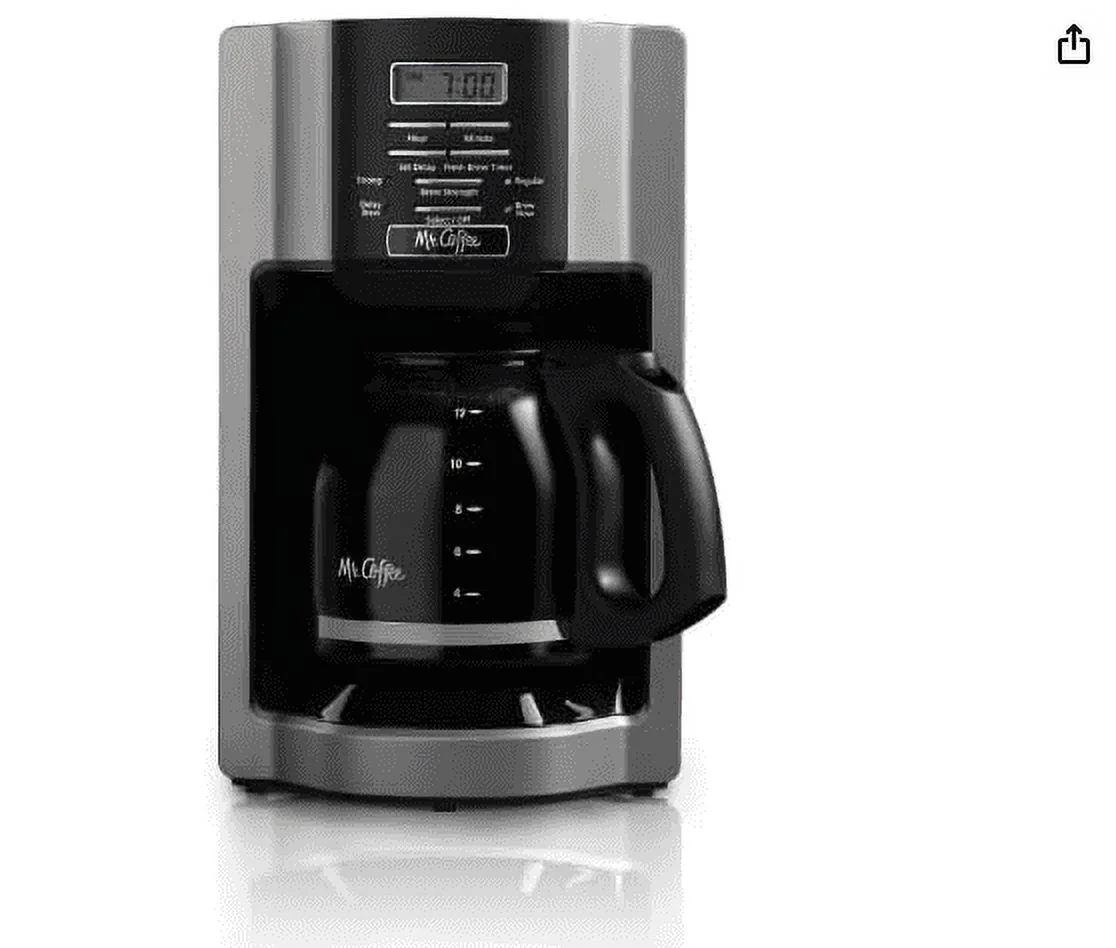 Mr. Coffee Rapid Brew 12-Cup Programmable Coffee Maker – Silver