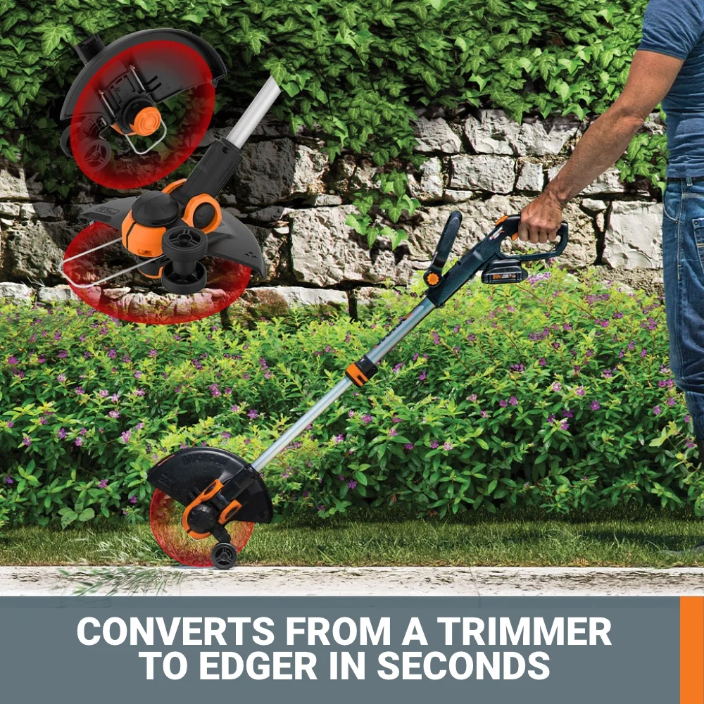 Worx WG916 Power Share 20V Trimmer and Blower Combo Kit (Battery & Charger Included)