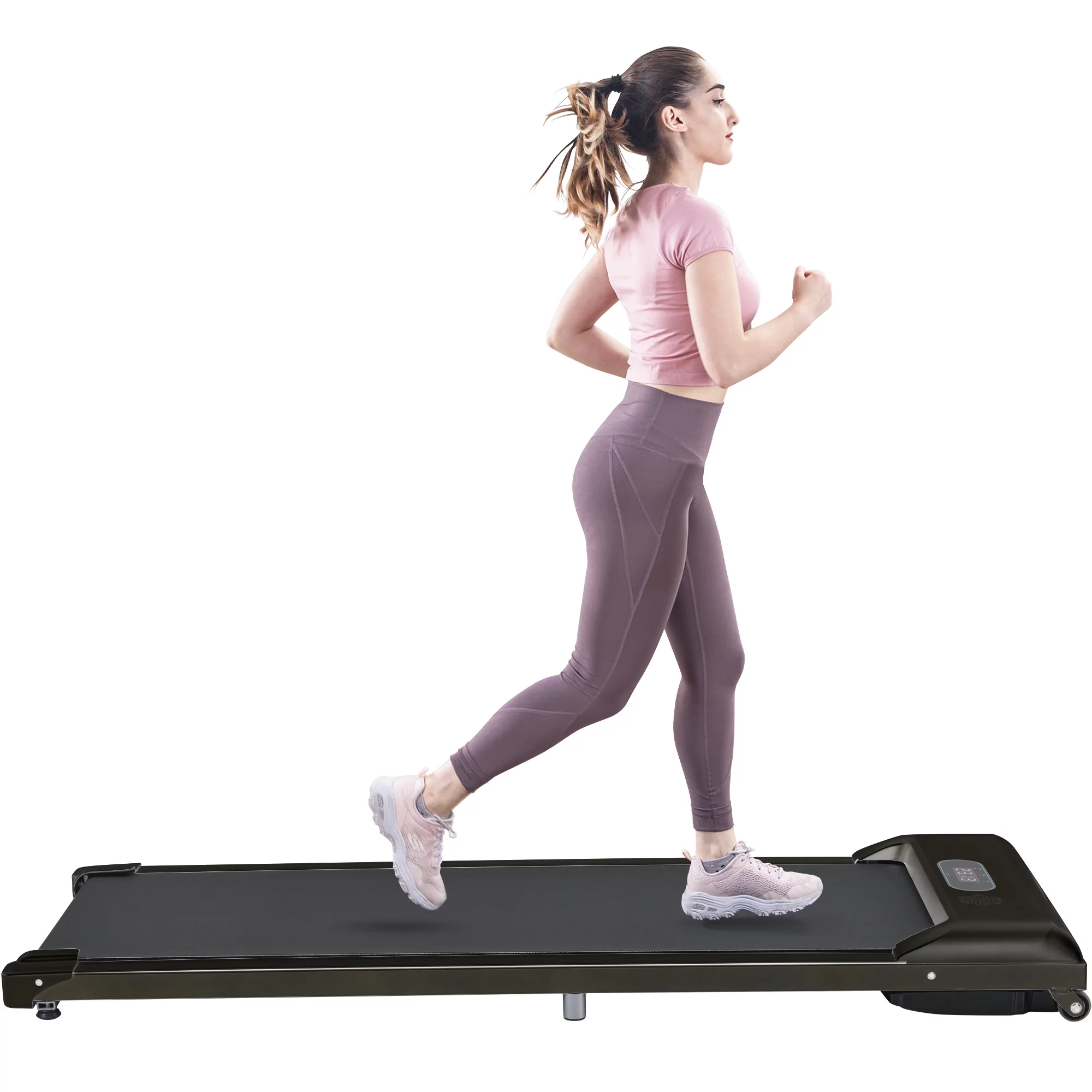 Portable Folding Treadmill, Home Office Gym Walking Desk Treadmill, Remote Control Electric Running Machine, Walking Jogging Running Pad Desk Treadmill for Cardio Training, Max 260LB