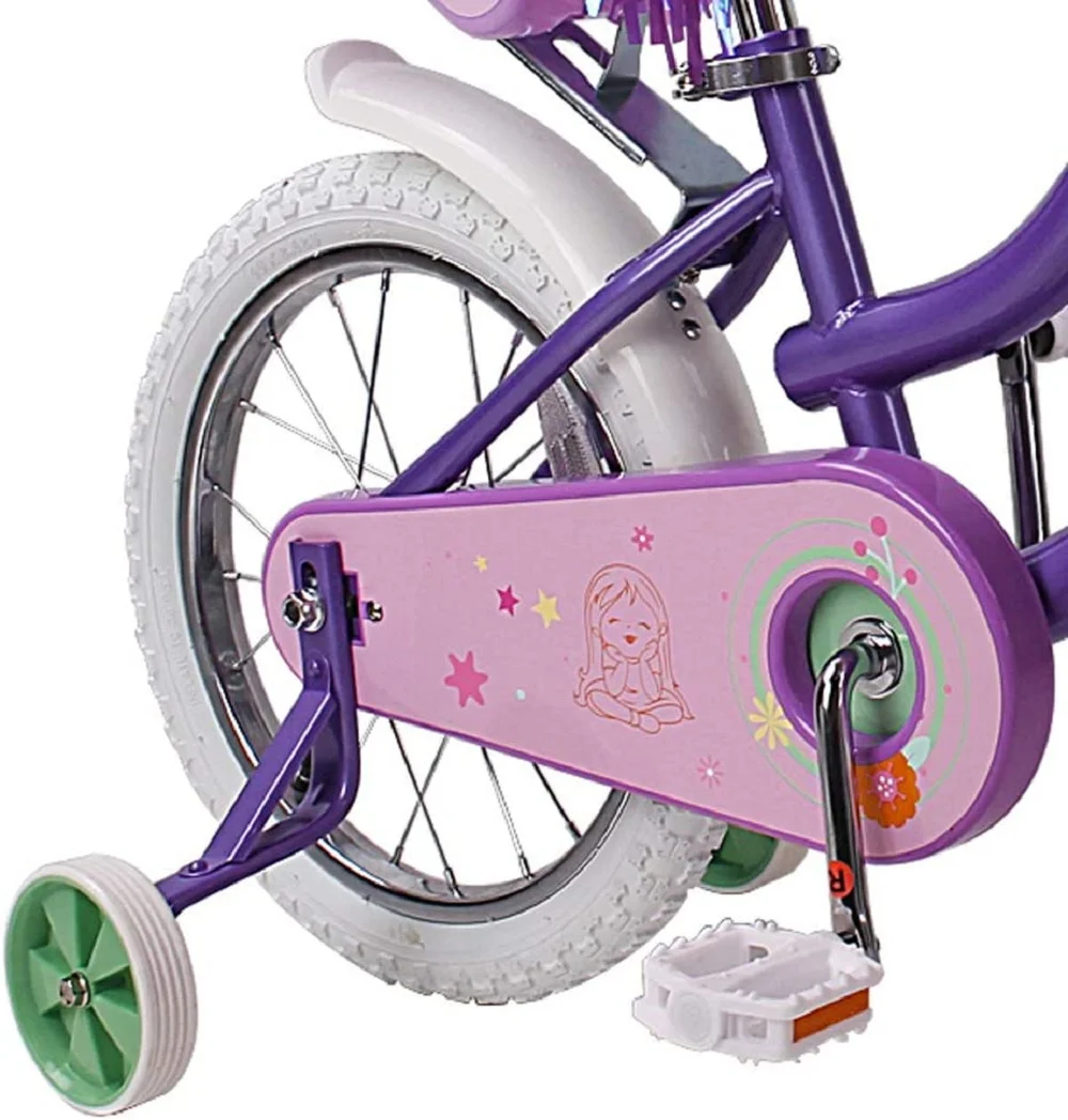 Coewske 12 inch Kids Bicycle Princess Style Children Boys Girls Bike with Training Wheels, Purple