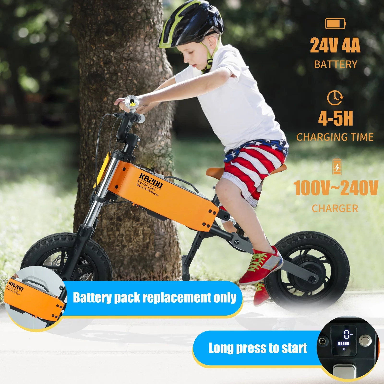 Kids Off-road Dirt Balance E-bike Outdoor Electric bicycle for Children 5-10 yrs Electric bike for kids With Smart APP