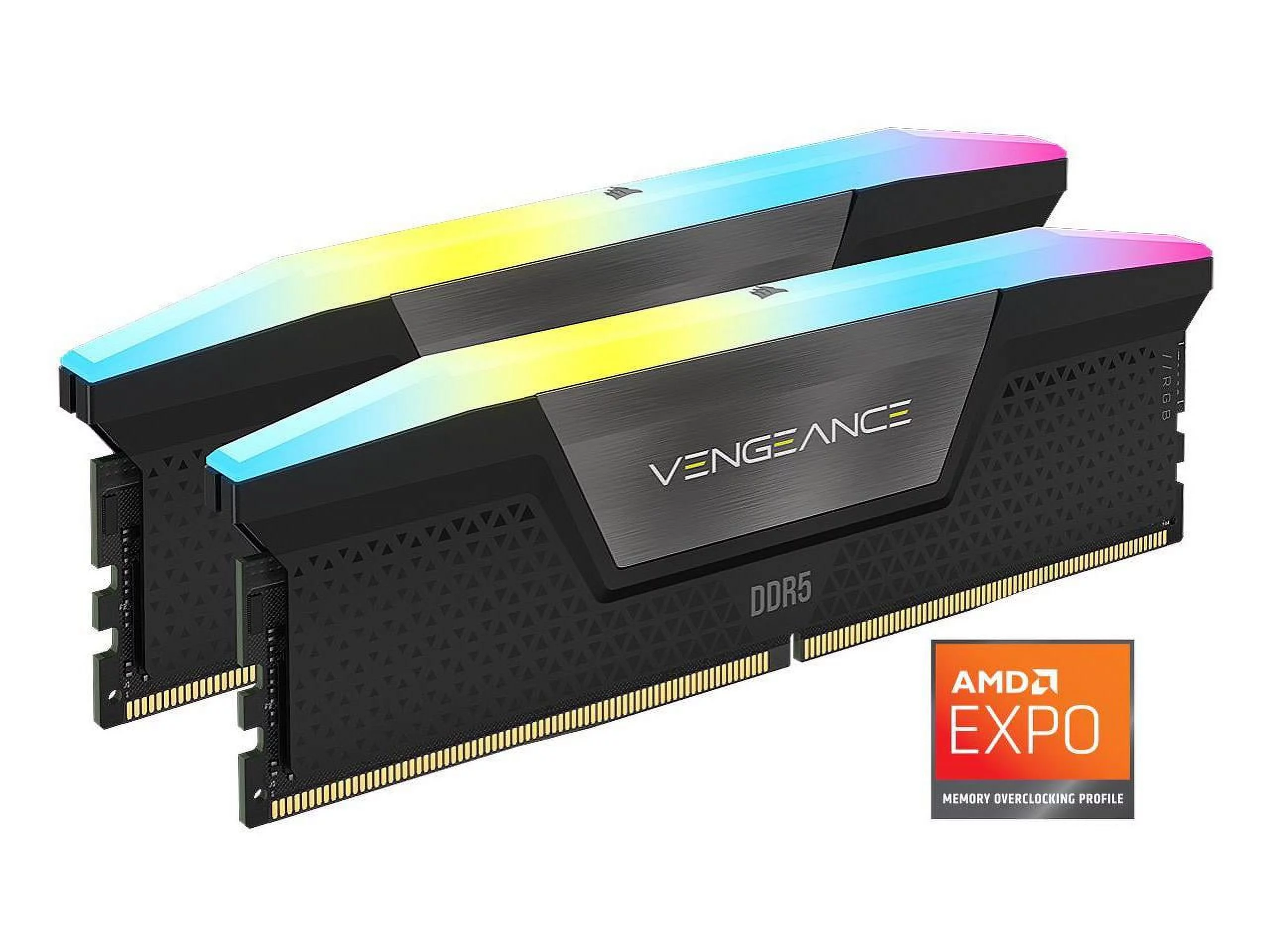 CORSAIR Vengeance RGB 32GB (2 x 16GB) 288-Pin PC RAM DDR5 5200 (PC5 41600) Desktop Memory Model CMH32GX5M2B5200C40