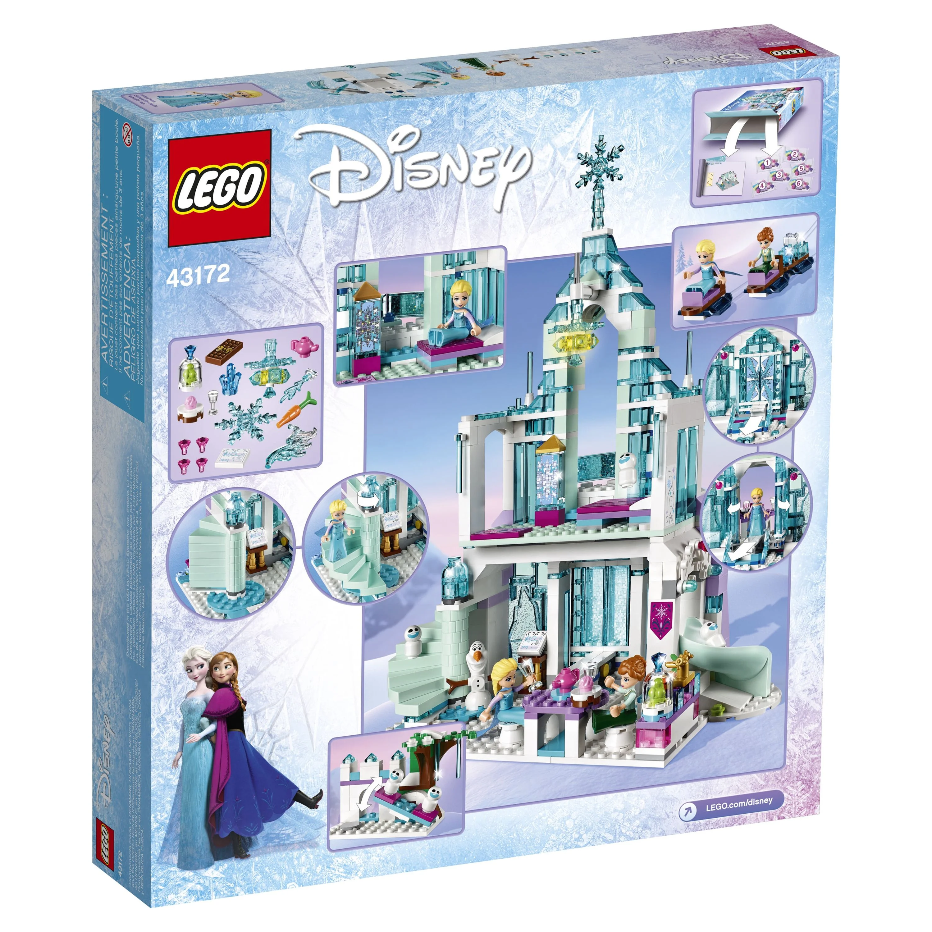 LEGO Disney Princess Elsa’s Magical Ice Palace 43172 Toy Castle Building Kit (701 pieces)