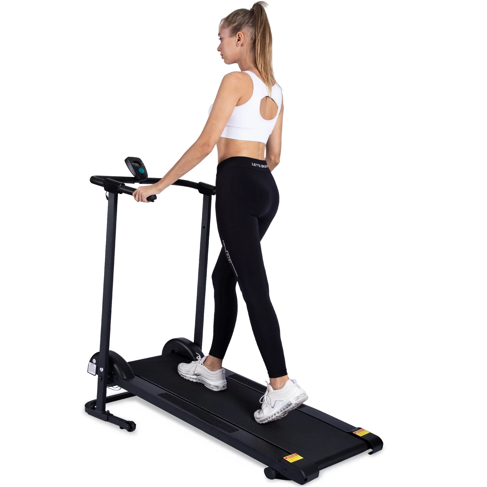 Manual Treadmill Non Electric Treadmill with 10?? Incline Small Foldable Treadmill for Apartment Home Walking Running (Mode GHN213)