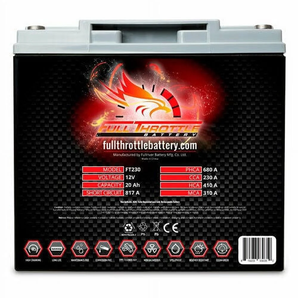 Full Throttle (Fullriver) FT230 High Capacity Dual Purpose AGM Battery