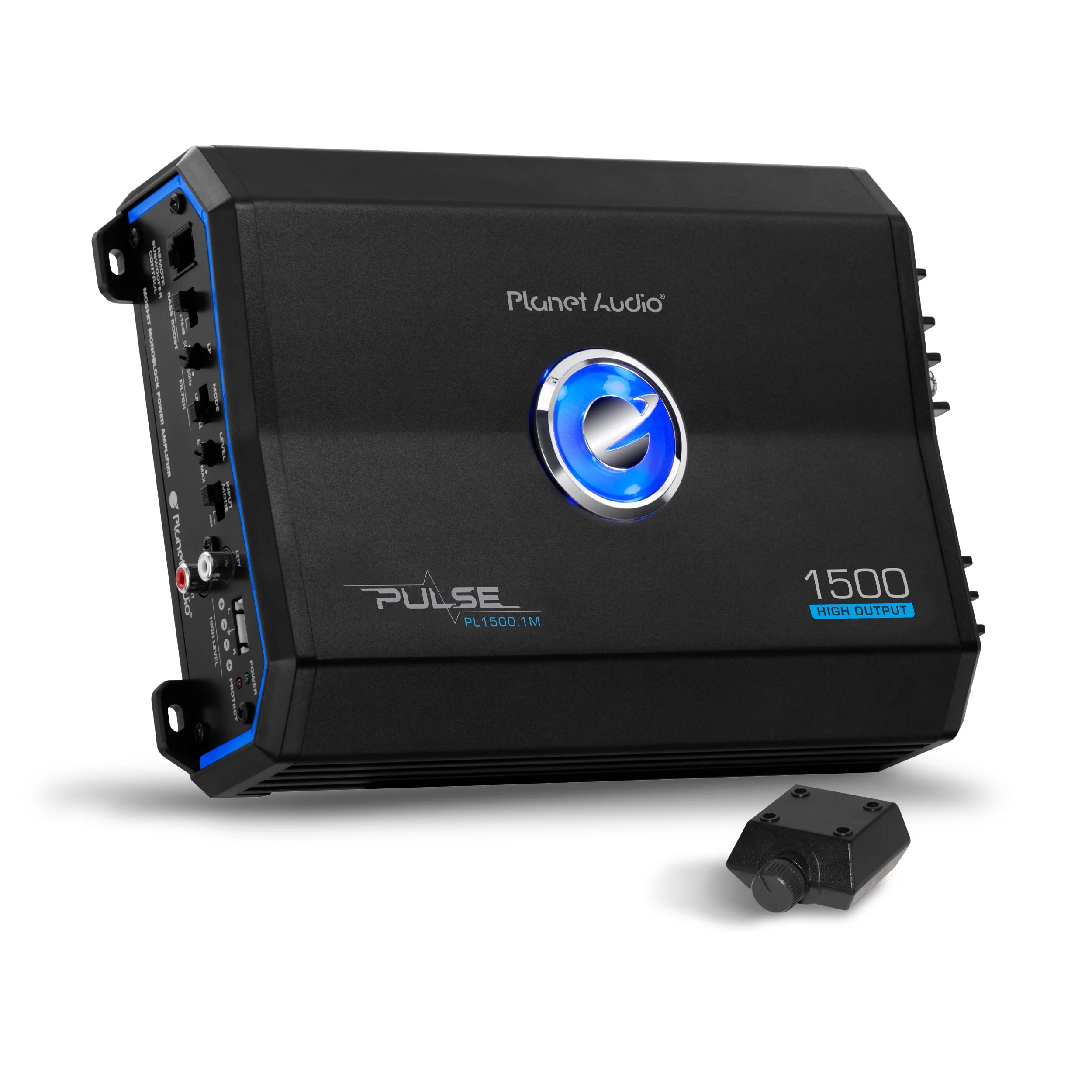 Planet Audio PL1500.1M Pulse Series Car Audio Amplifier – 1500 High Output, Monoblock, 2/8 Ohm, High/Low Level Inputs, Low Pass Crossover, Hook up to Stereo and Subwoofer