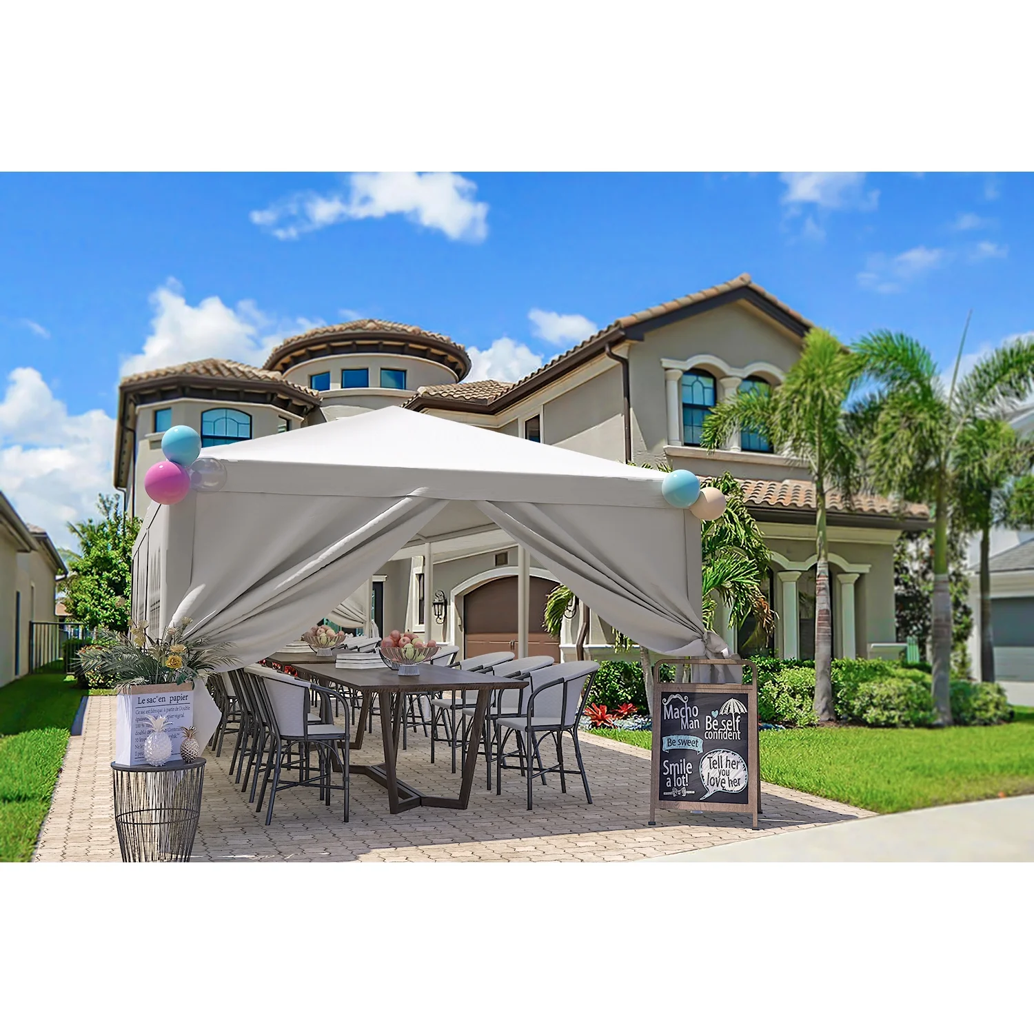 Lacoo 10′ x 30′ Outdoor Gazebo Wedding Party Tent Patio Canopy Camping Shelter Pavilion w/Removable Sidewalls Carport Cater BBQ Events