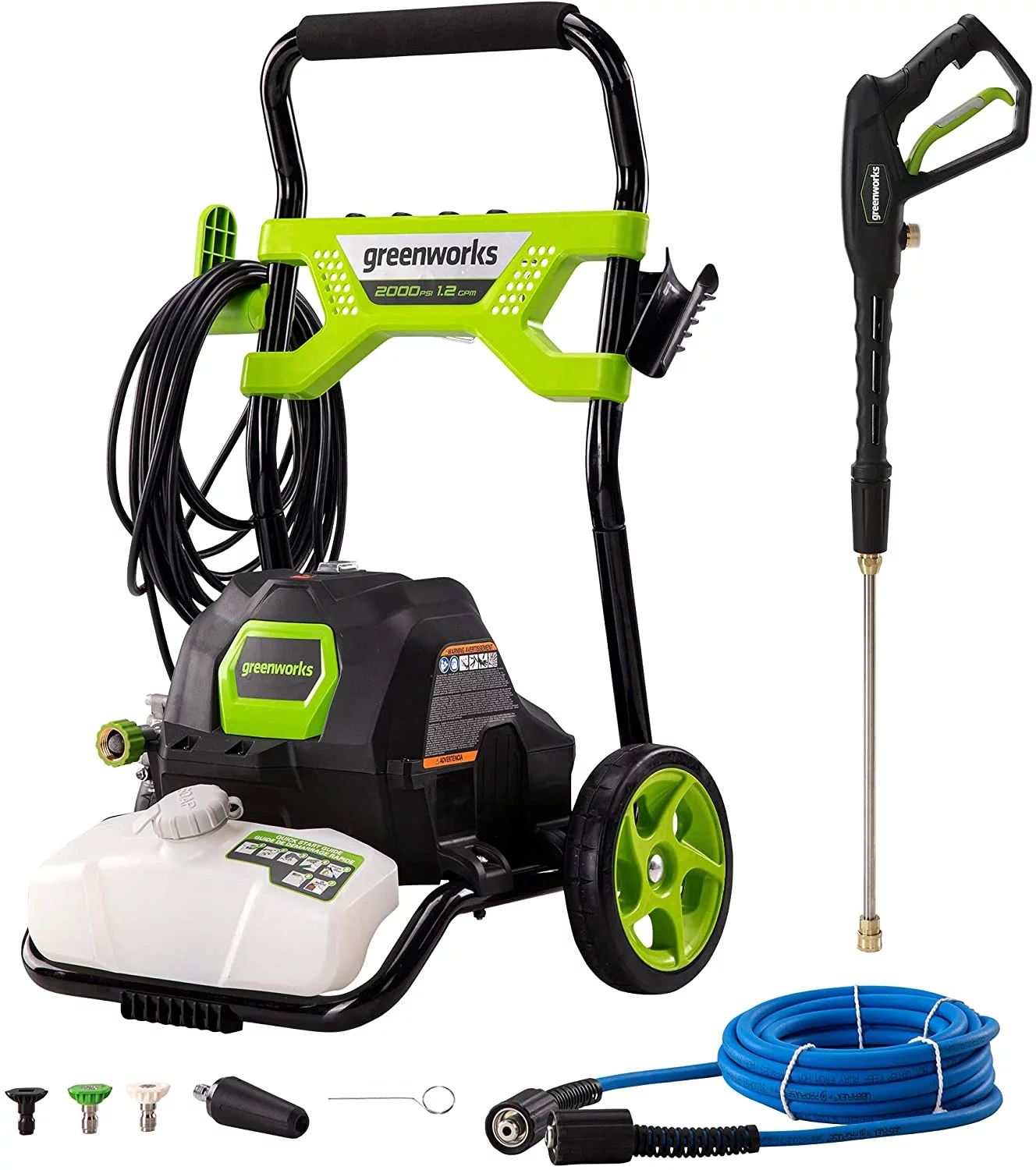 Greenworks Premium 2000 PSI 1.2 GPM Electric Pressure Washer, 5118202VT