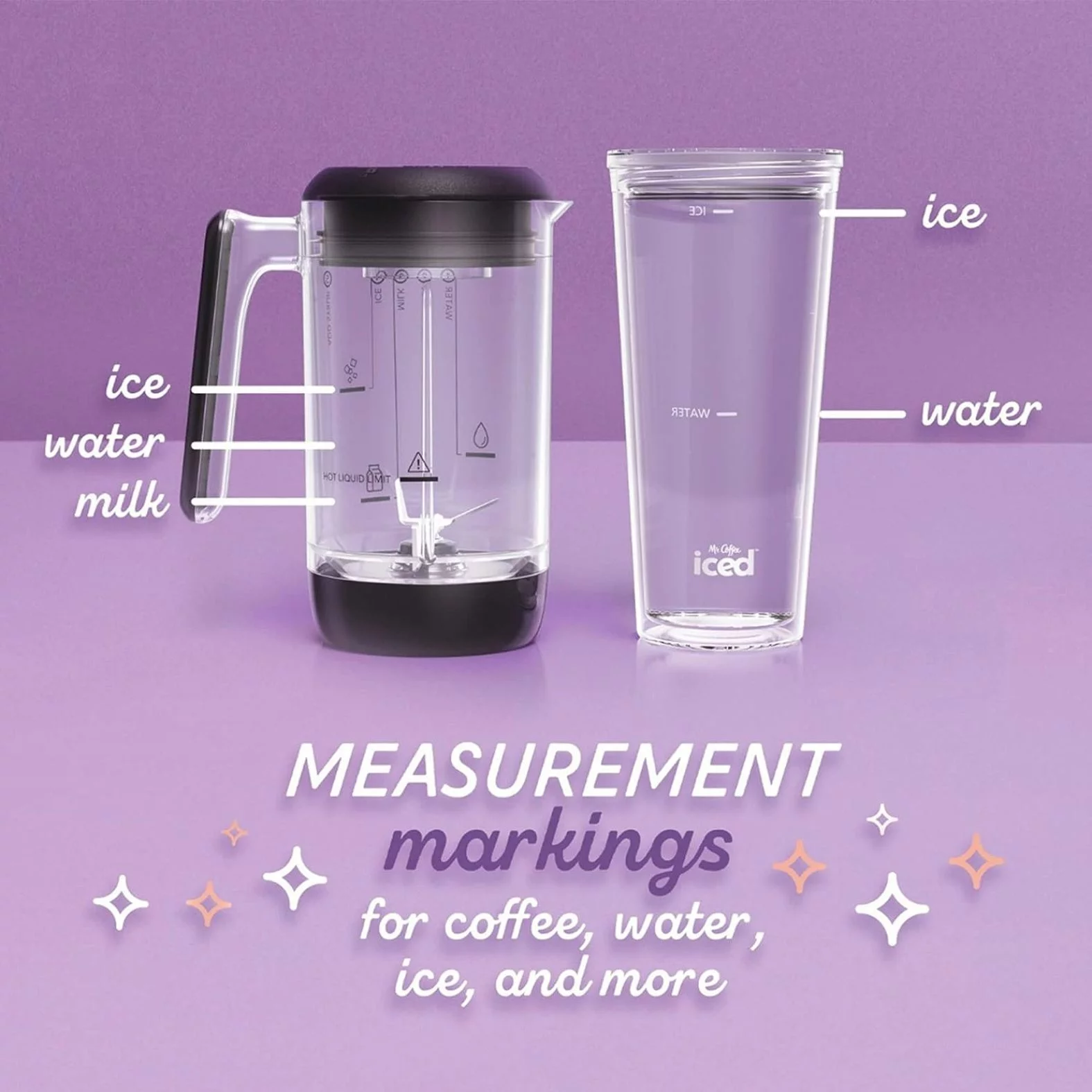 HTYSUPPLY Single-Serve 3-in-1 Iced and Hot Coffee and Tea Maker and Blender with Reusable Filter, , Recipe Book, 2 s, Lids and Straws