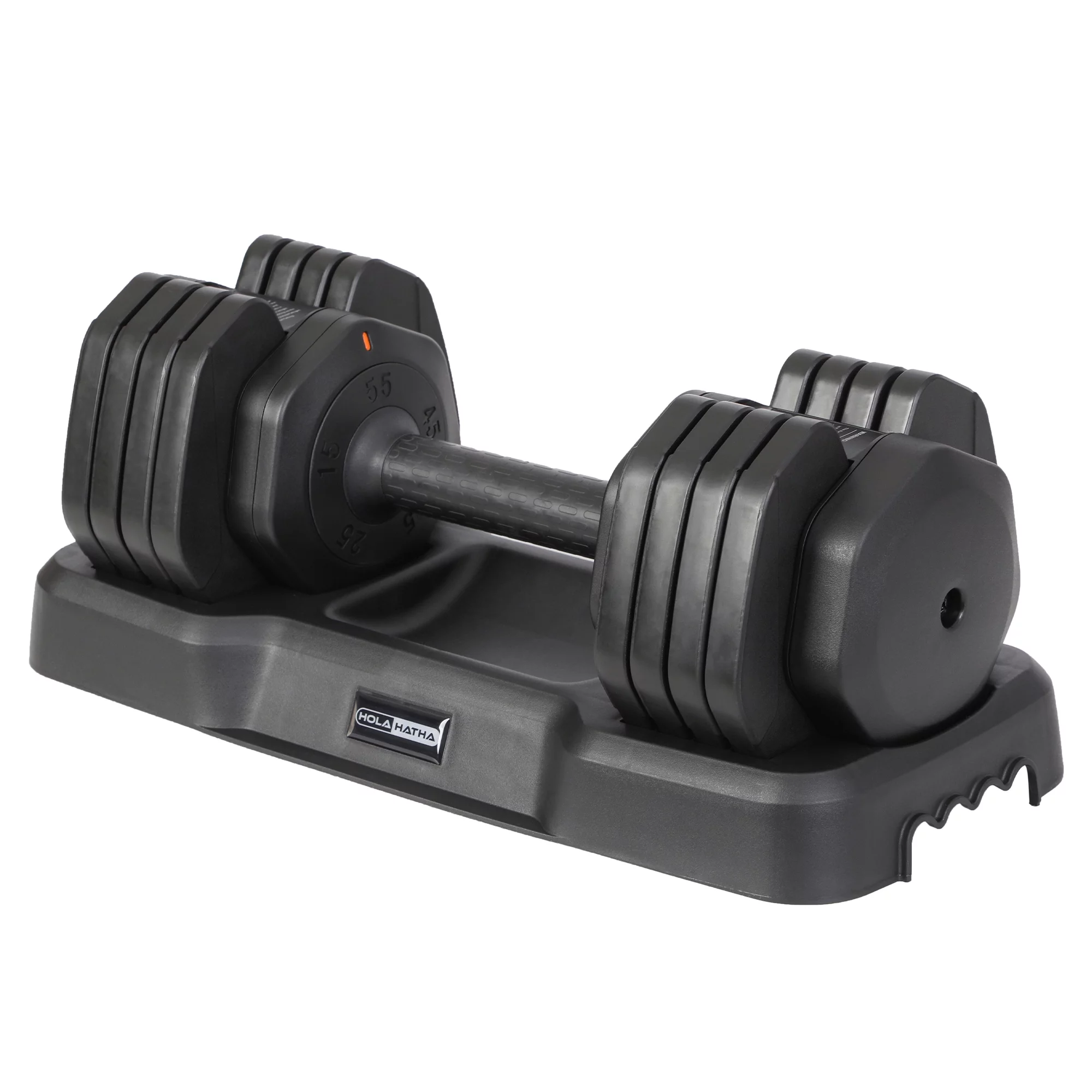 HolaHatha 5-in-1 Adjustable Dumbbell Home Gym Workout Equipment, Single