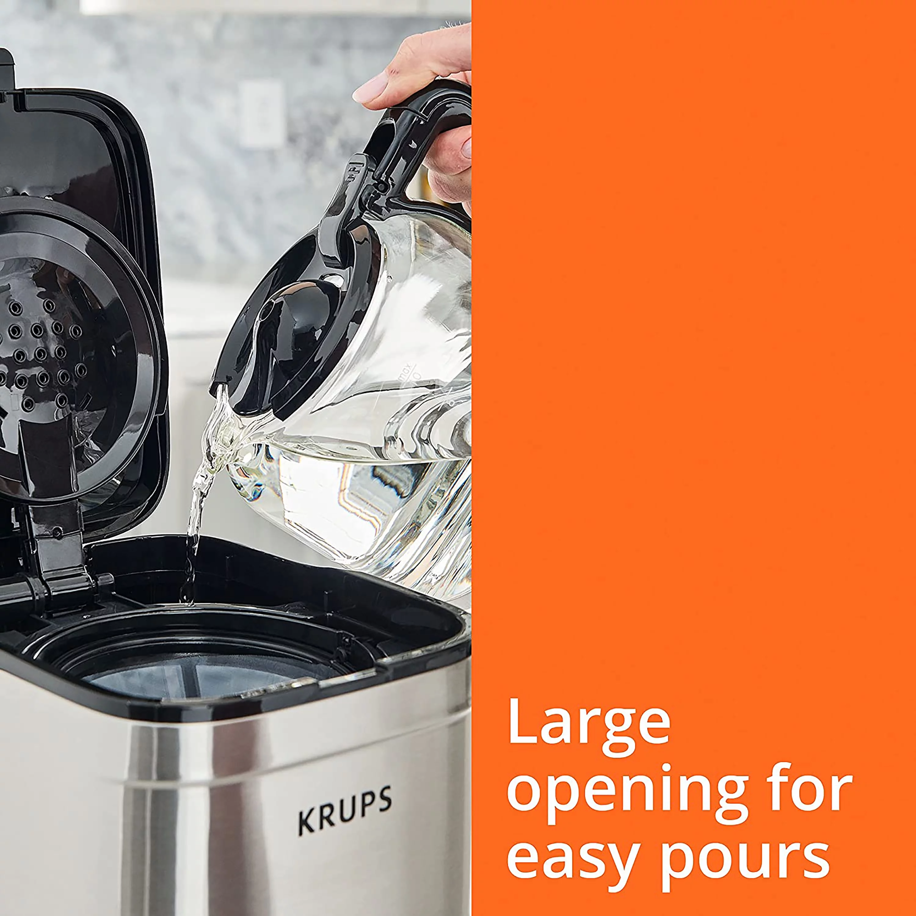 Krups Simply Brew 10-Cup Drip Coffee Maker | Stainless Steel