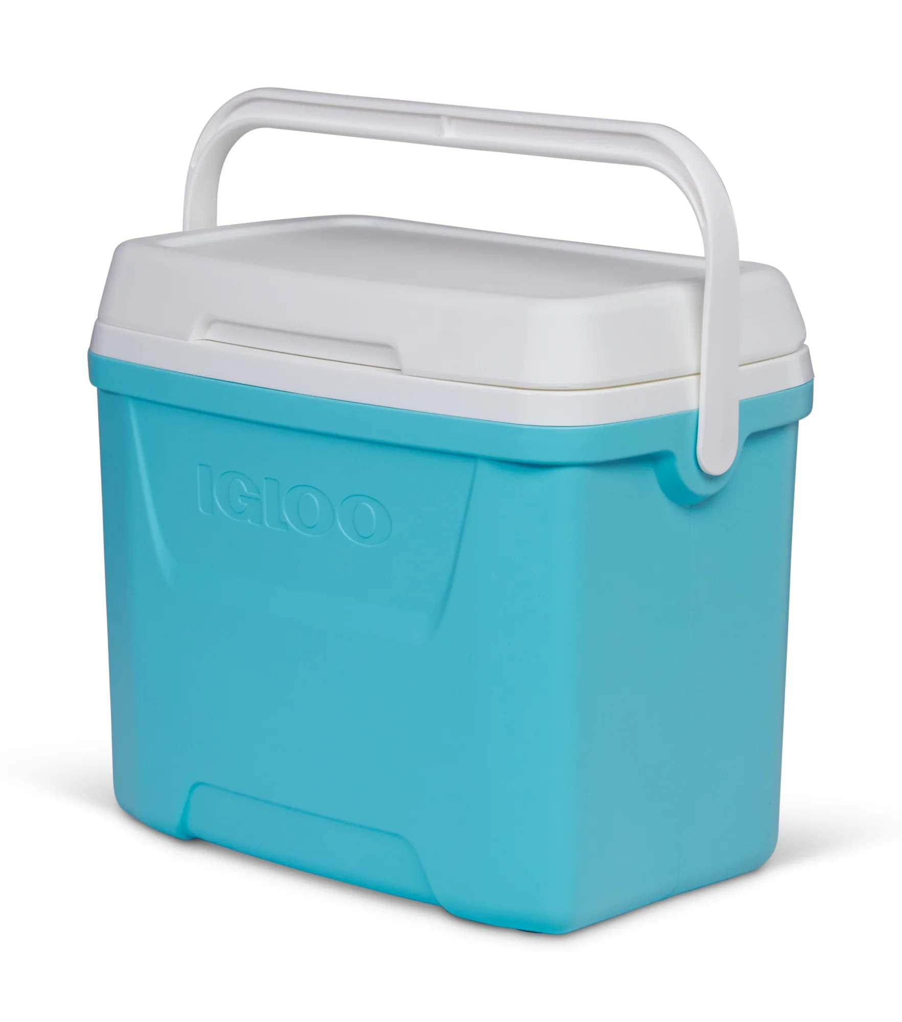 Igloo 28 QT. Laguna Hard-Sided Ice Chest Cooler, Aqua Blue and White