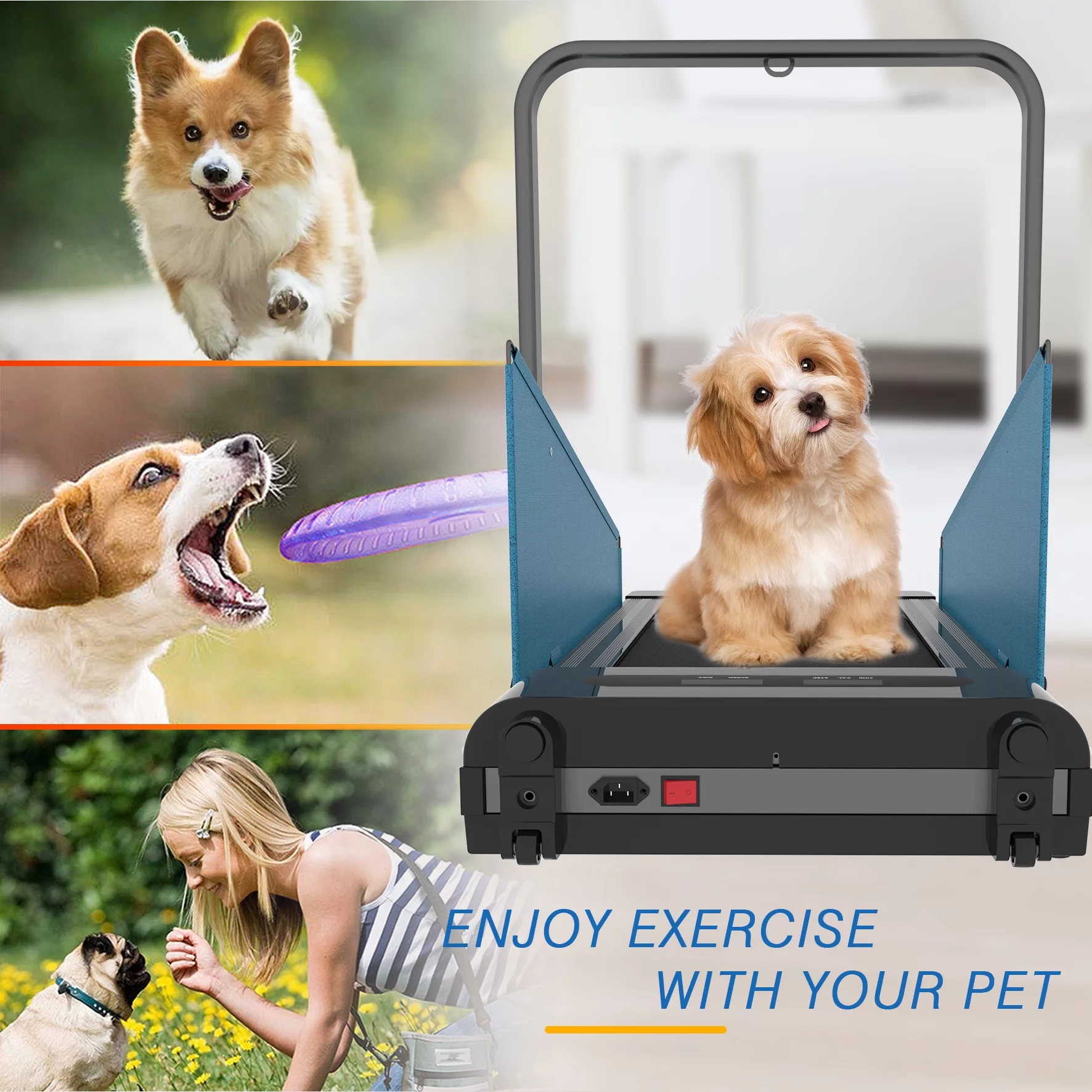 Dog Treadmill Small Dogs – Dog Treadmill for Medium Dogs – Dog Pacer Treadmill for Healthy & Fit Pets – Dog Treadmill Run Walk