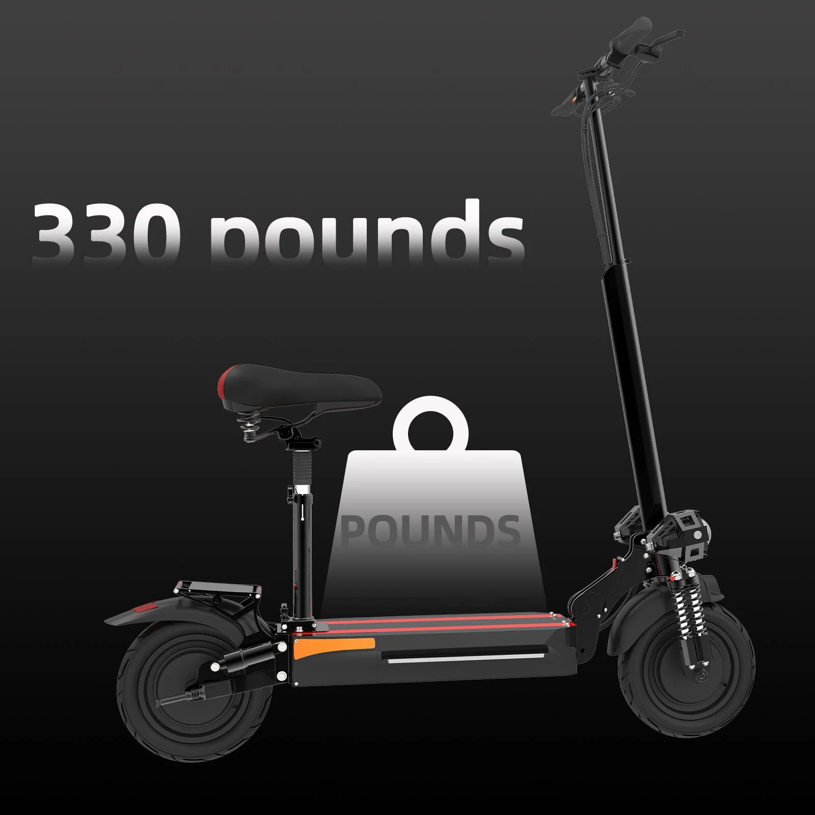 JUEJING Dual Motor Electric Scooter Adults with Seat,40Mph Speed& 43Miles Range Folding Electric Scooter