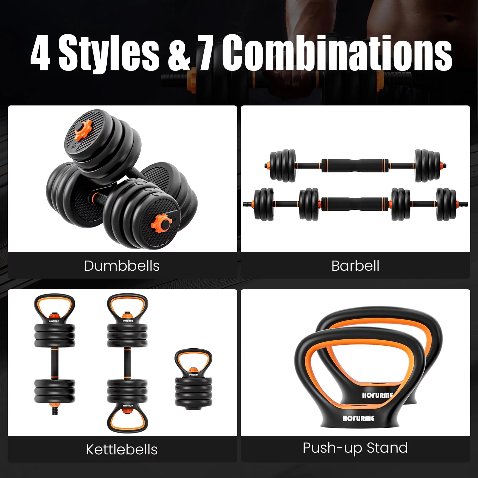 Peradix 77lbs Adjustable Dumbbell Set, Free Weights Dumbbells Set for Lifting Workout Gym Home Fitness , Black