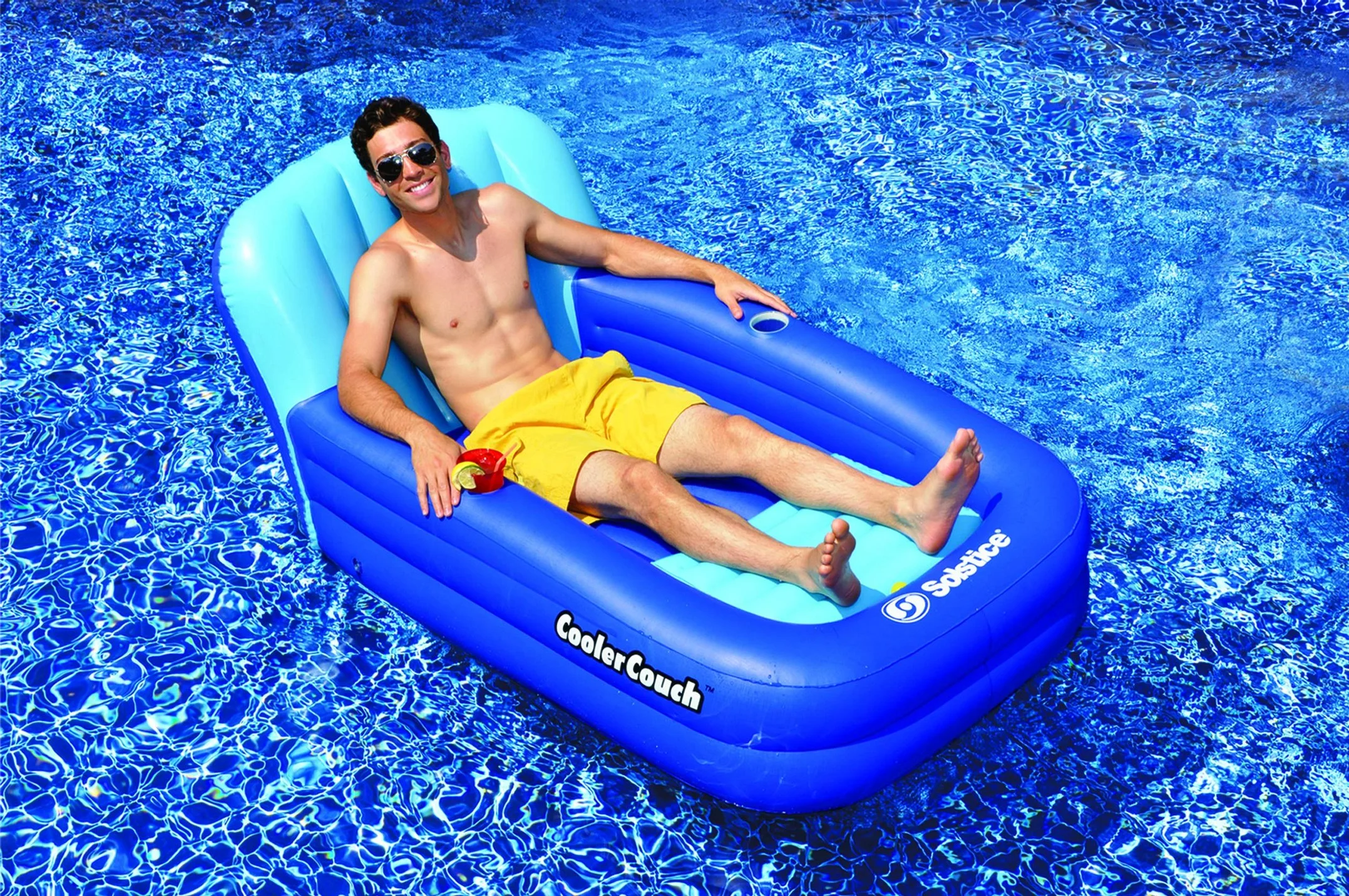 Solstice by Swimline Cooler Couch Inflatable Pool Lounger