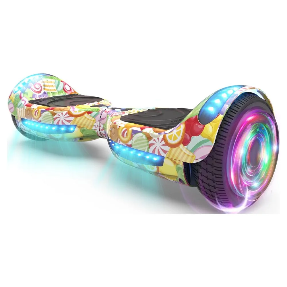 Hoverstar Flash Wheel Hoverboard 6.5 In., Bluetooth Speaker with LED Light, Self Balancing Wheel, Electric Scooter, Unicorn