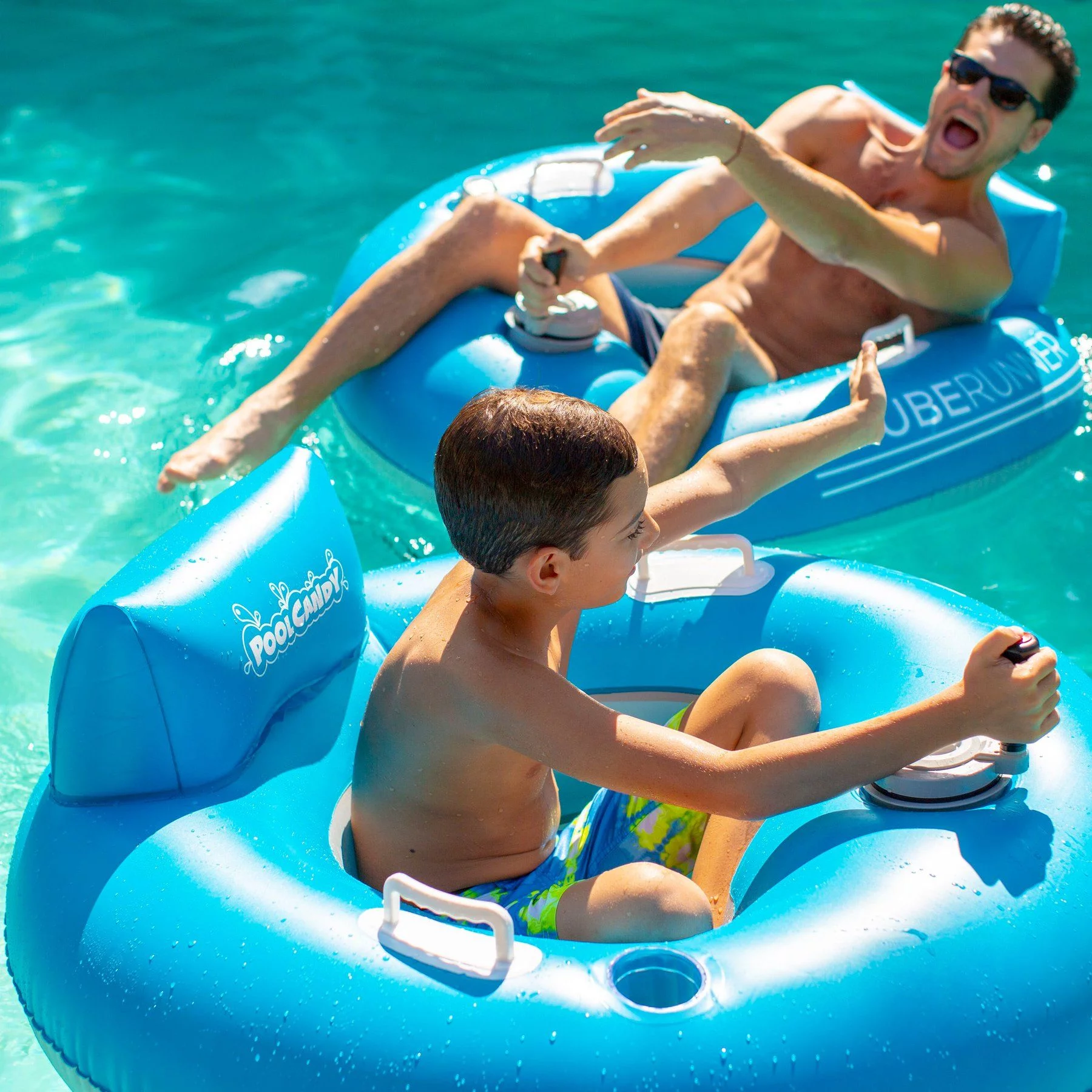 PoolCandy Tube Runner Motorized Pool Tube with Built-In Throttle