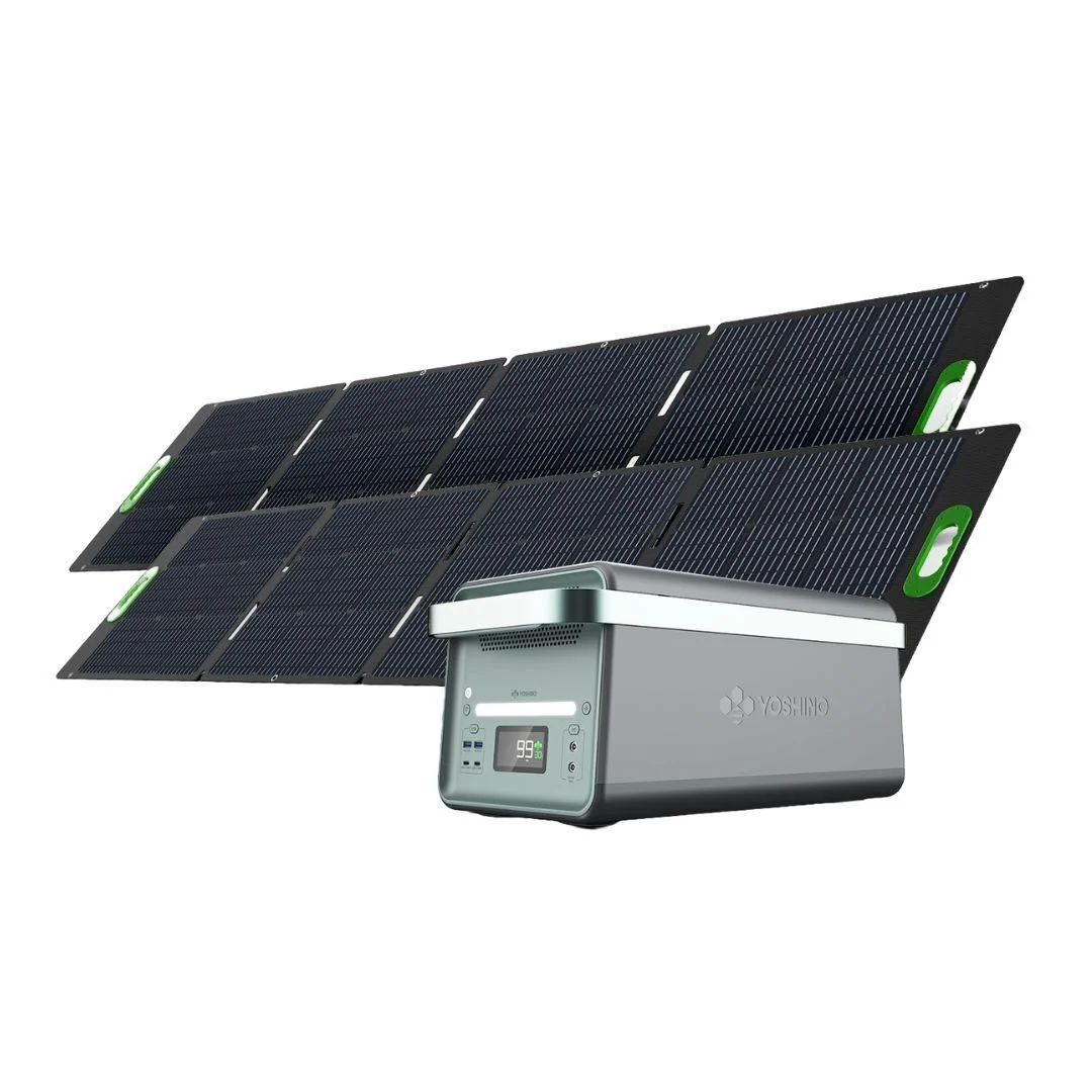 Yoshino Solid-State Portable Solar Generator 330W included with 100W Portable Solar Panel