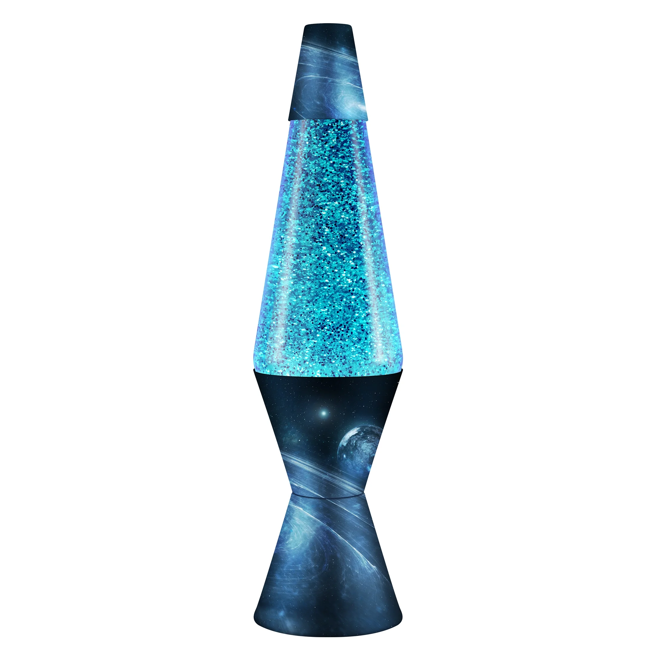 Schylling 14.5″ Original LAVA Lamp, Azure Galaxy – Silver Glitter with Blue Liquid