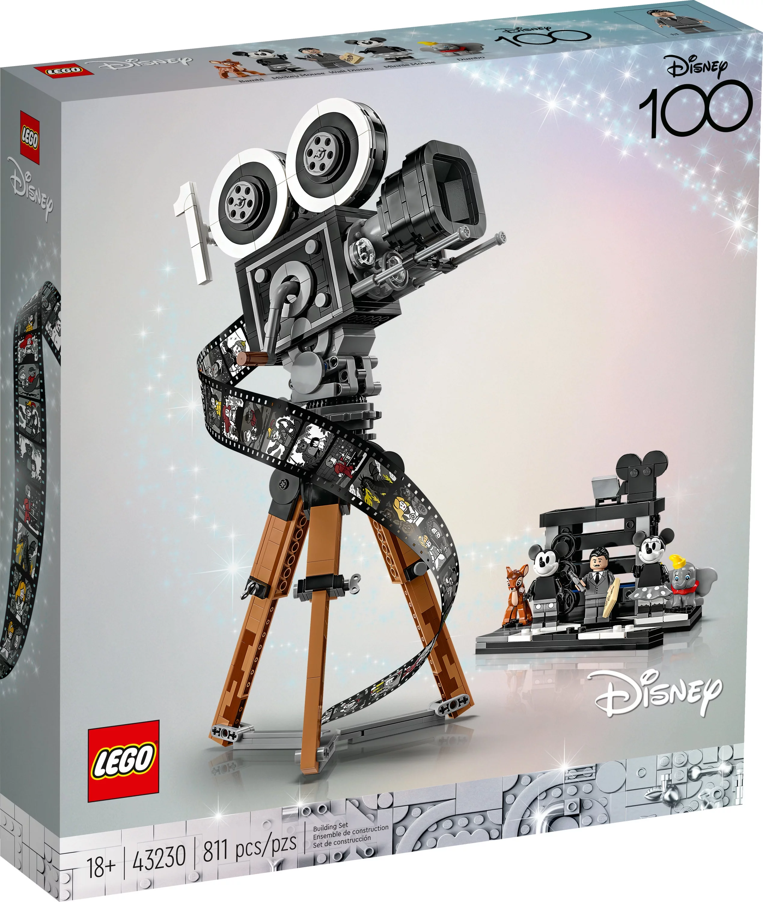 LEGO Disney Walt Disney Tribute Camera 43230 Disney Fan Building Set, Celebrate Disney 100 with a Collectible Piece Perfect for Play and Display, Makes a Fun Gift for Adult Builders and Fans