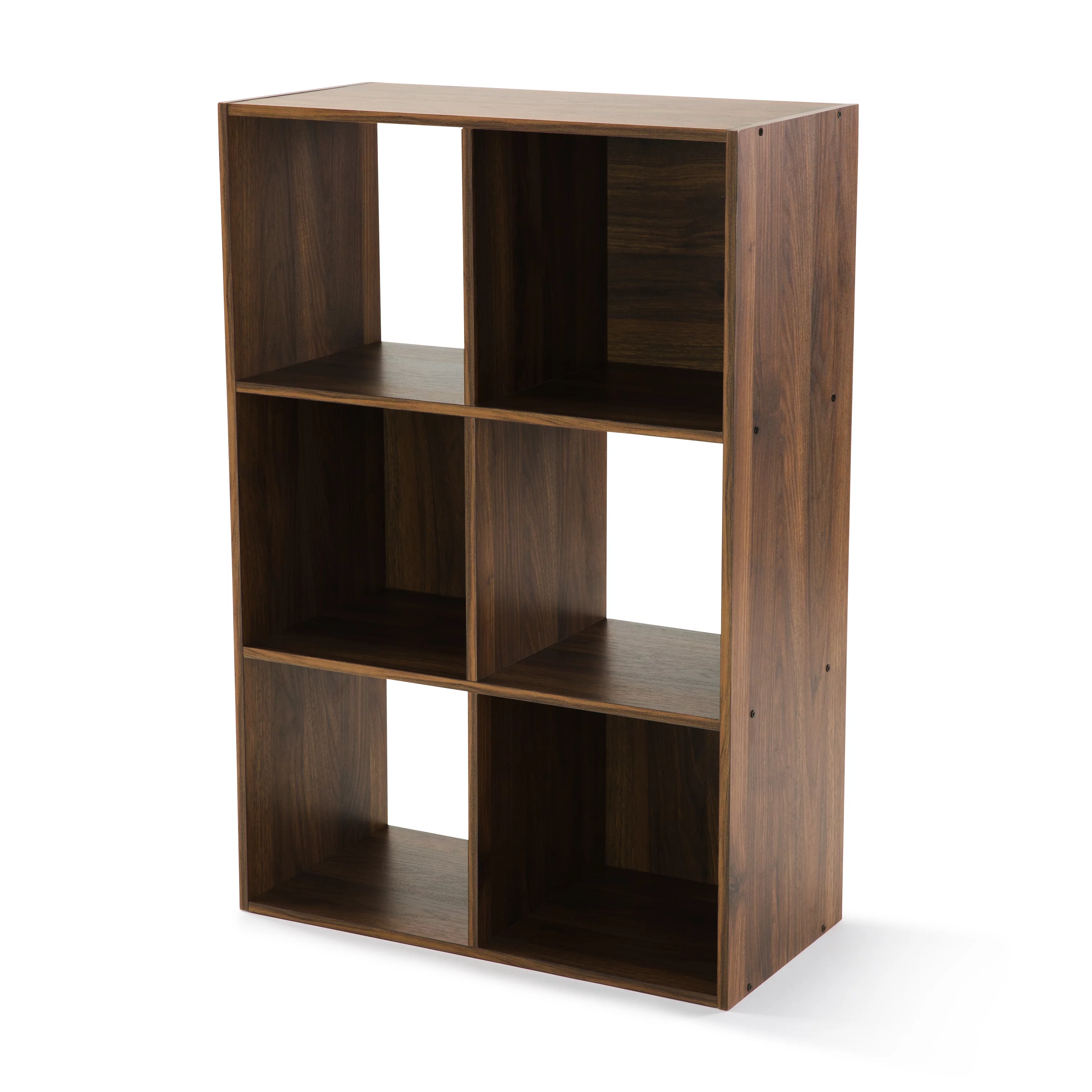 Mainstays 6-Cube Storage Organizer, Canyon Walnut