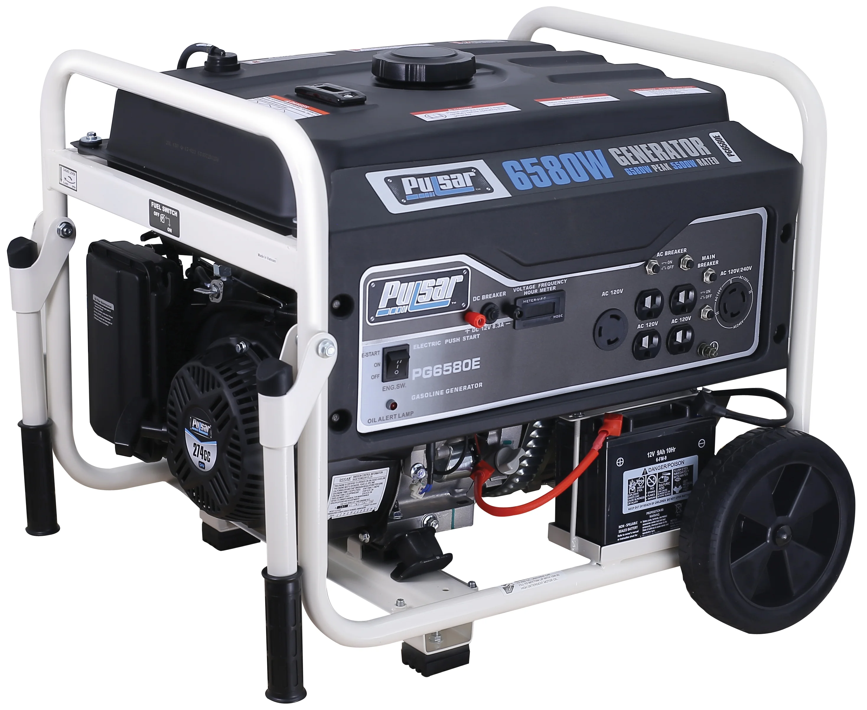 Pulsar 6580-Watt Portable Generator with Electric Start